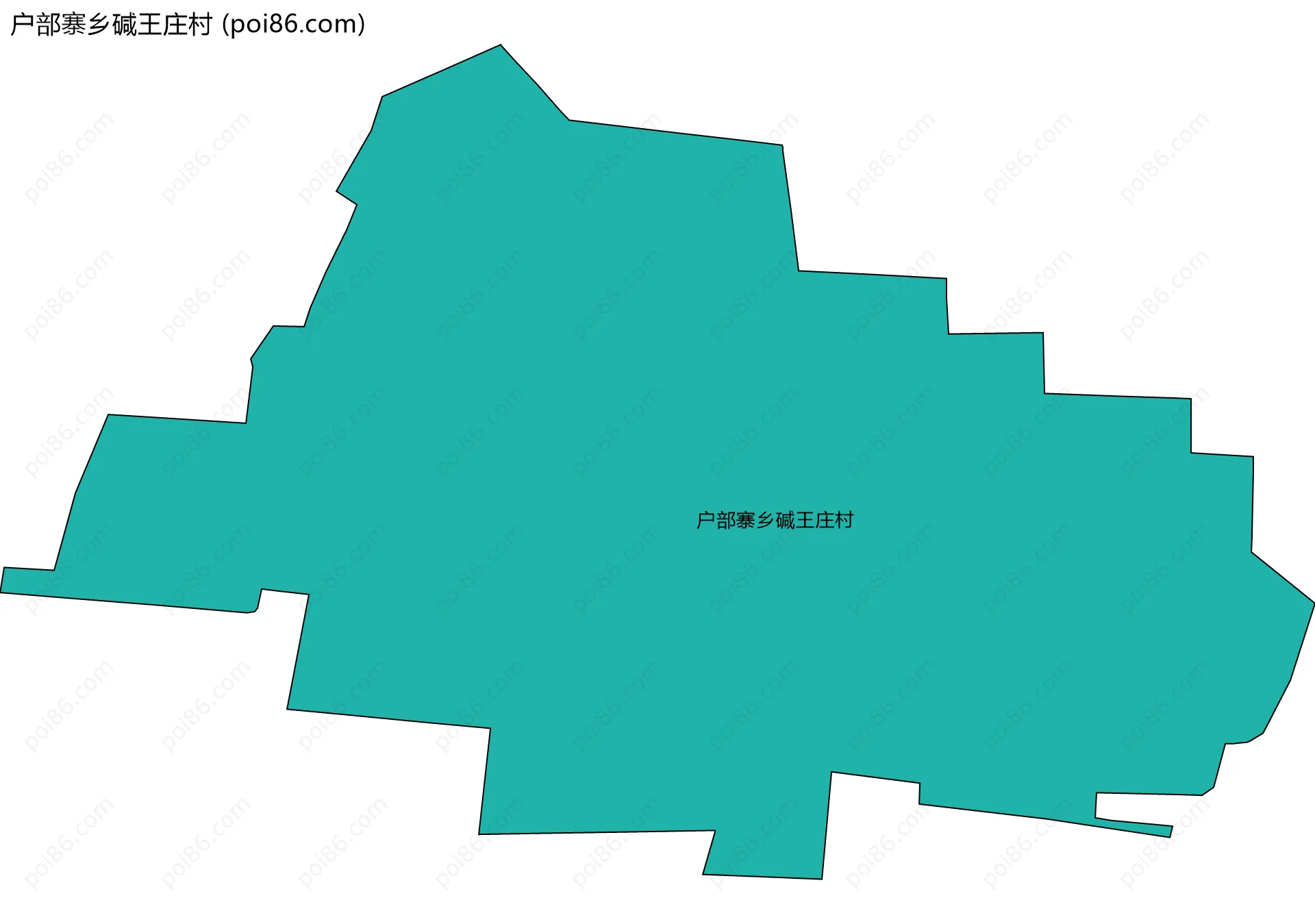 户部寨乡碱王庄村边界地图