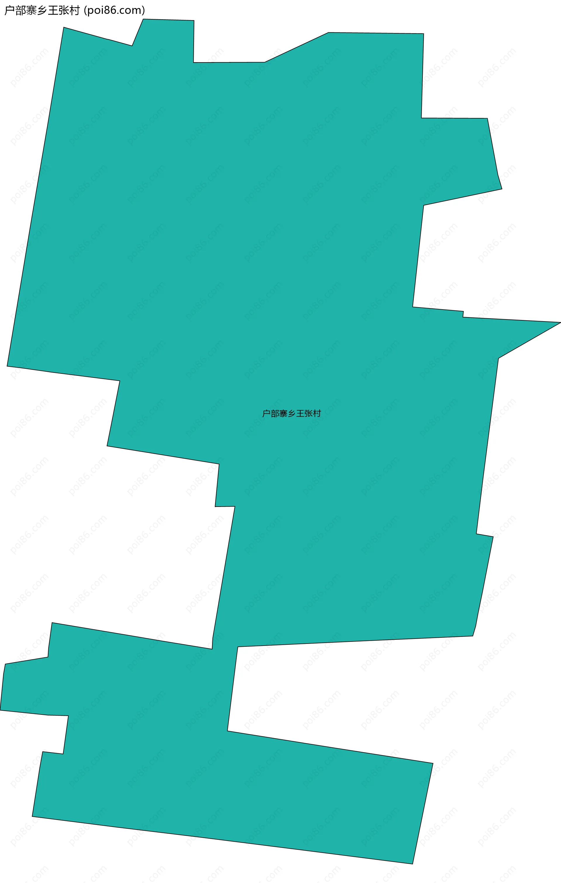 户部寨乡王张村边界地图