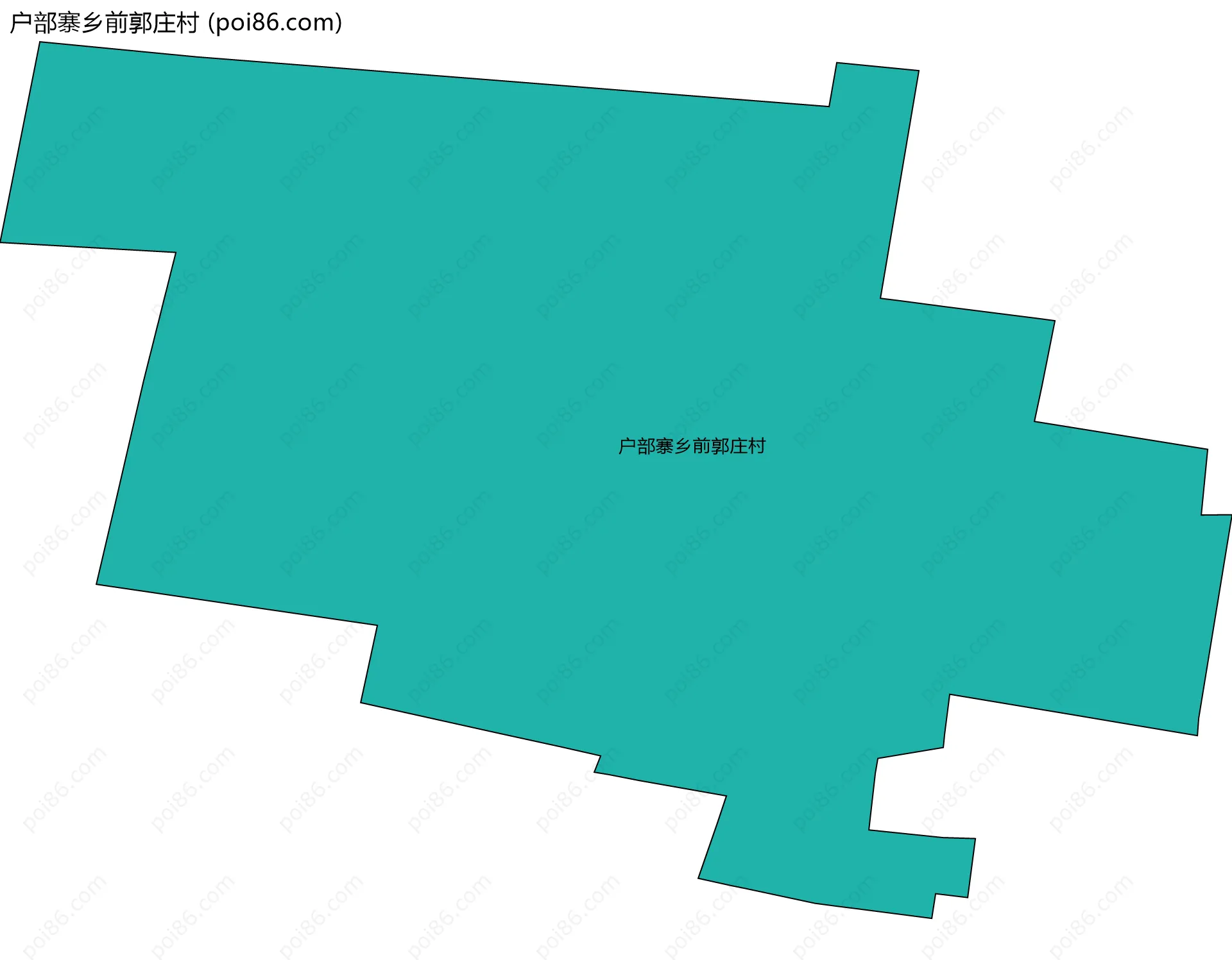 户部寨乡前郭庄村边界地图