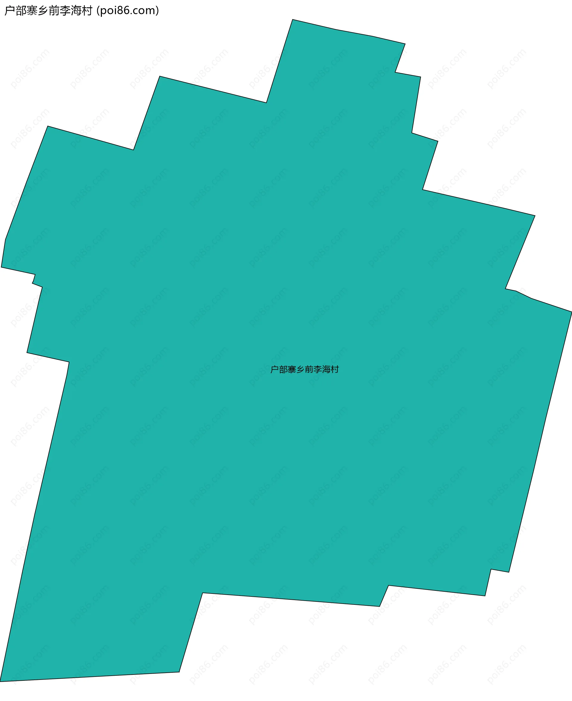户部寨乡前李海村边界地图