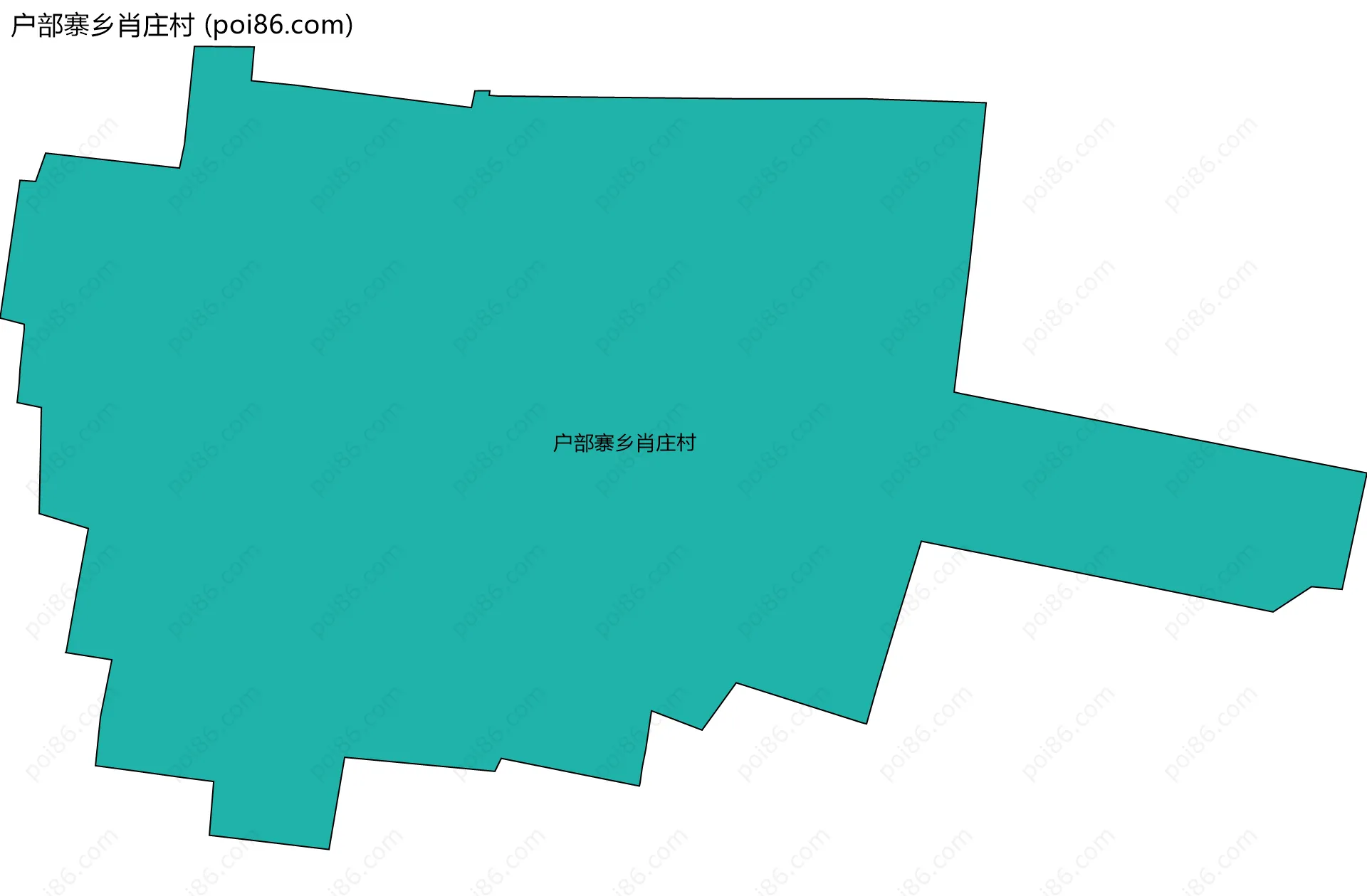 户部寨乡肖庄村边界地图