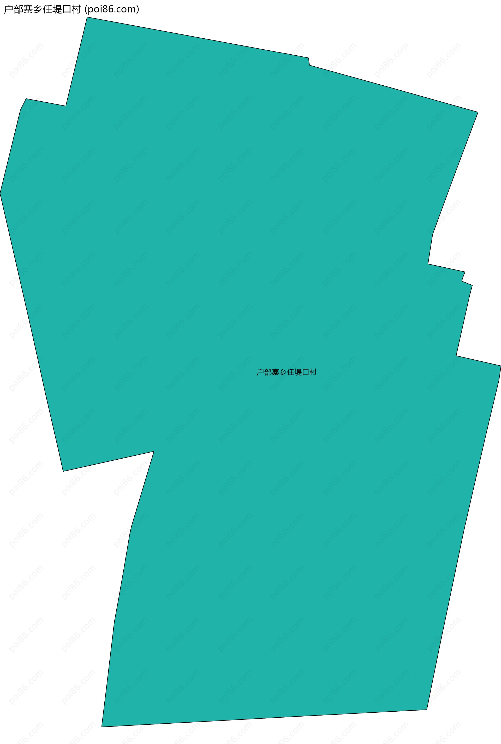 户部寨乡任堤口村边界地图