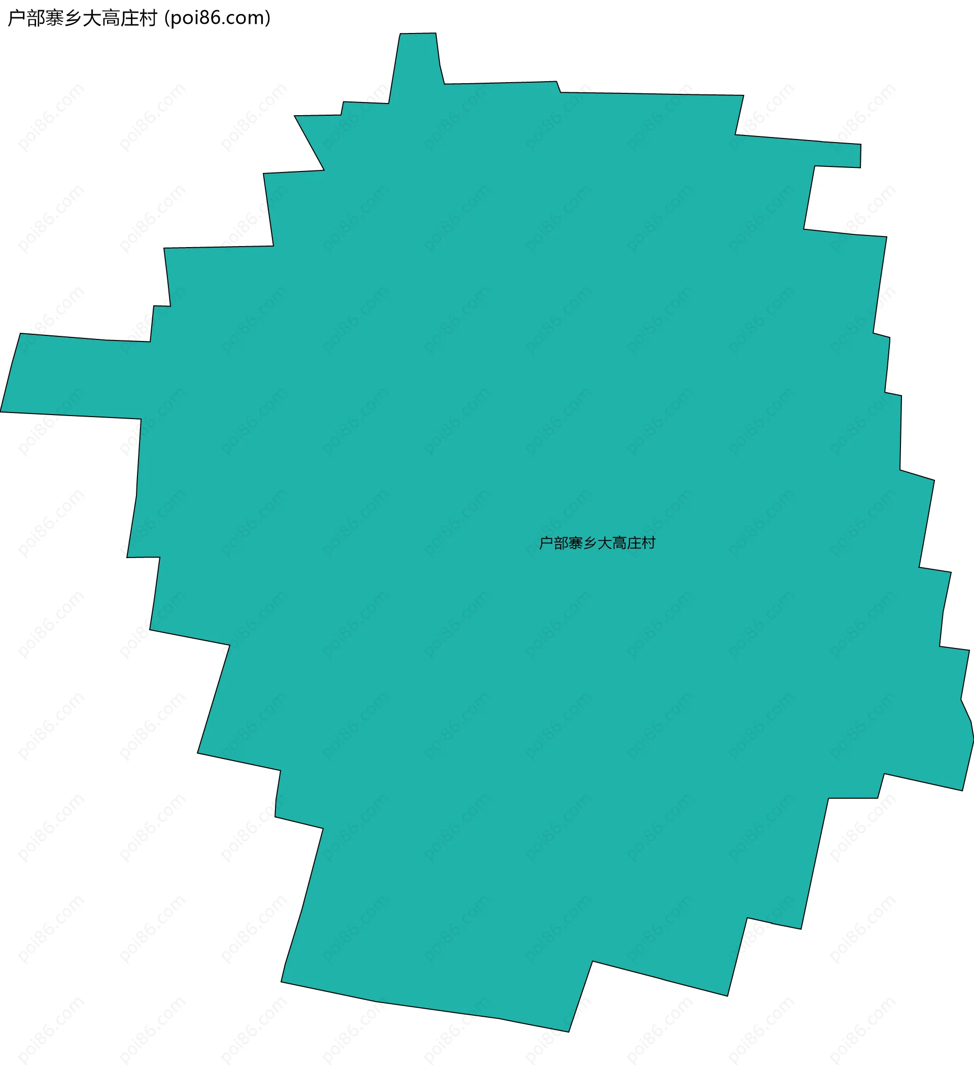 户部寨乡大高庄村边界地图