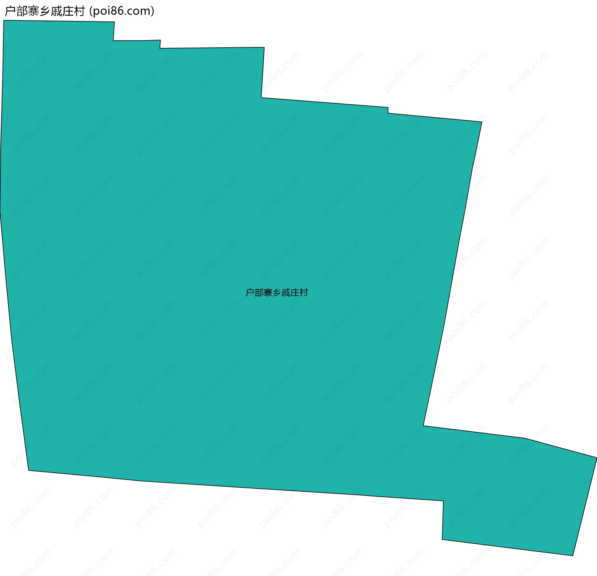 户部寨乡戚庄村边界地图