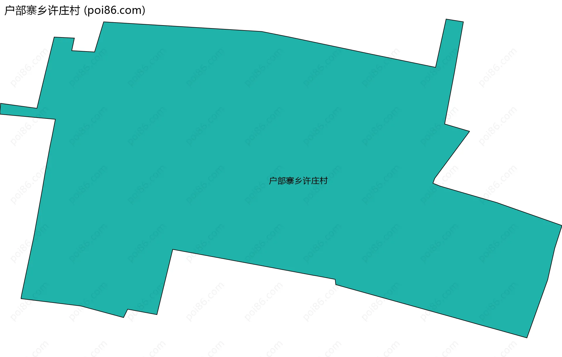 户部寨乡许庄村边界地图