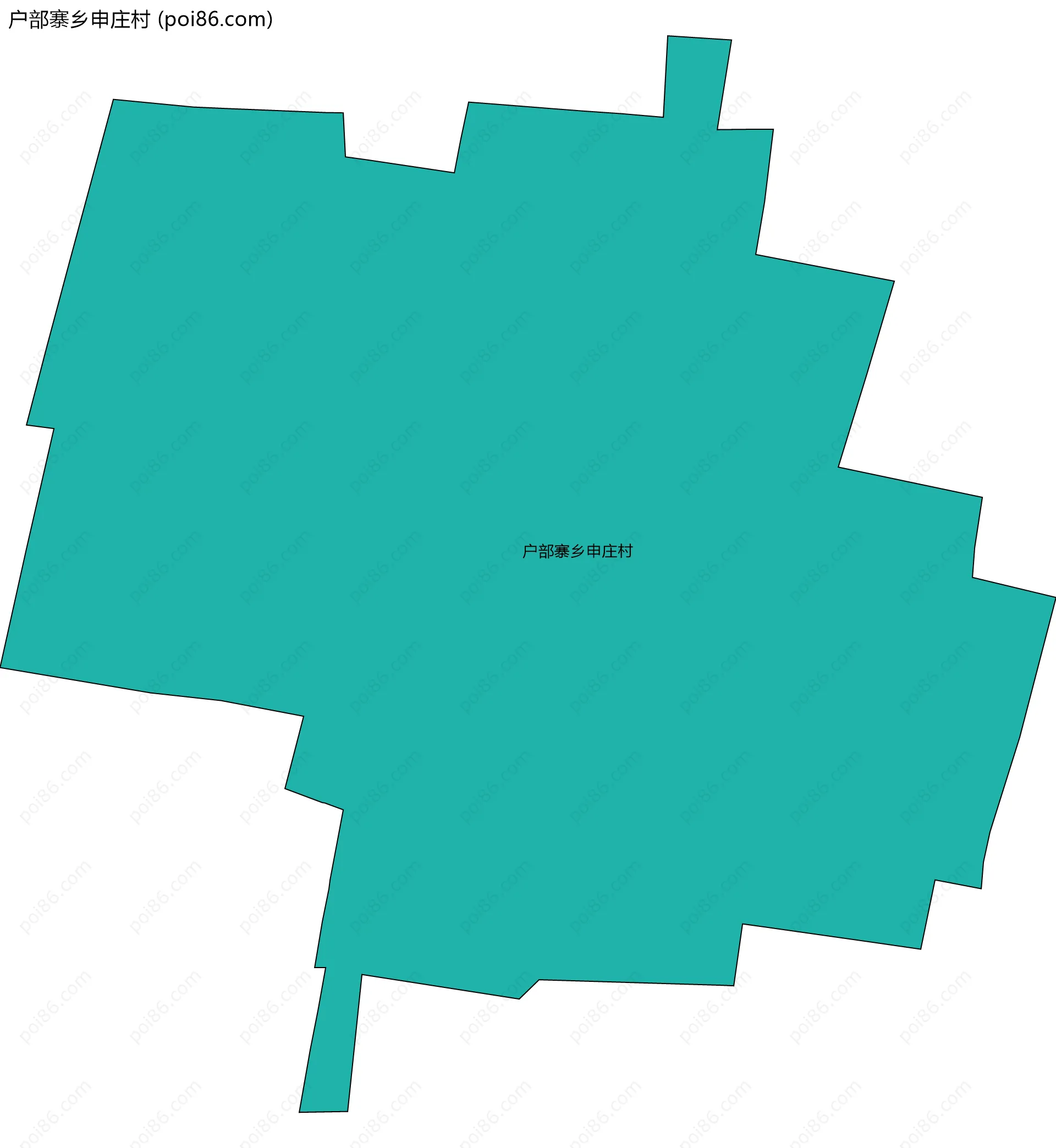 户部寨乡申庄村边界地图