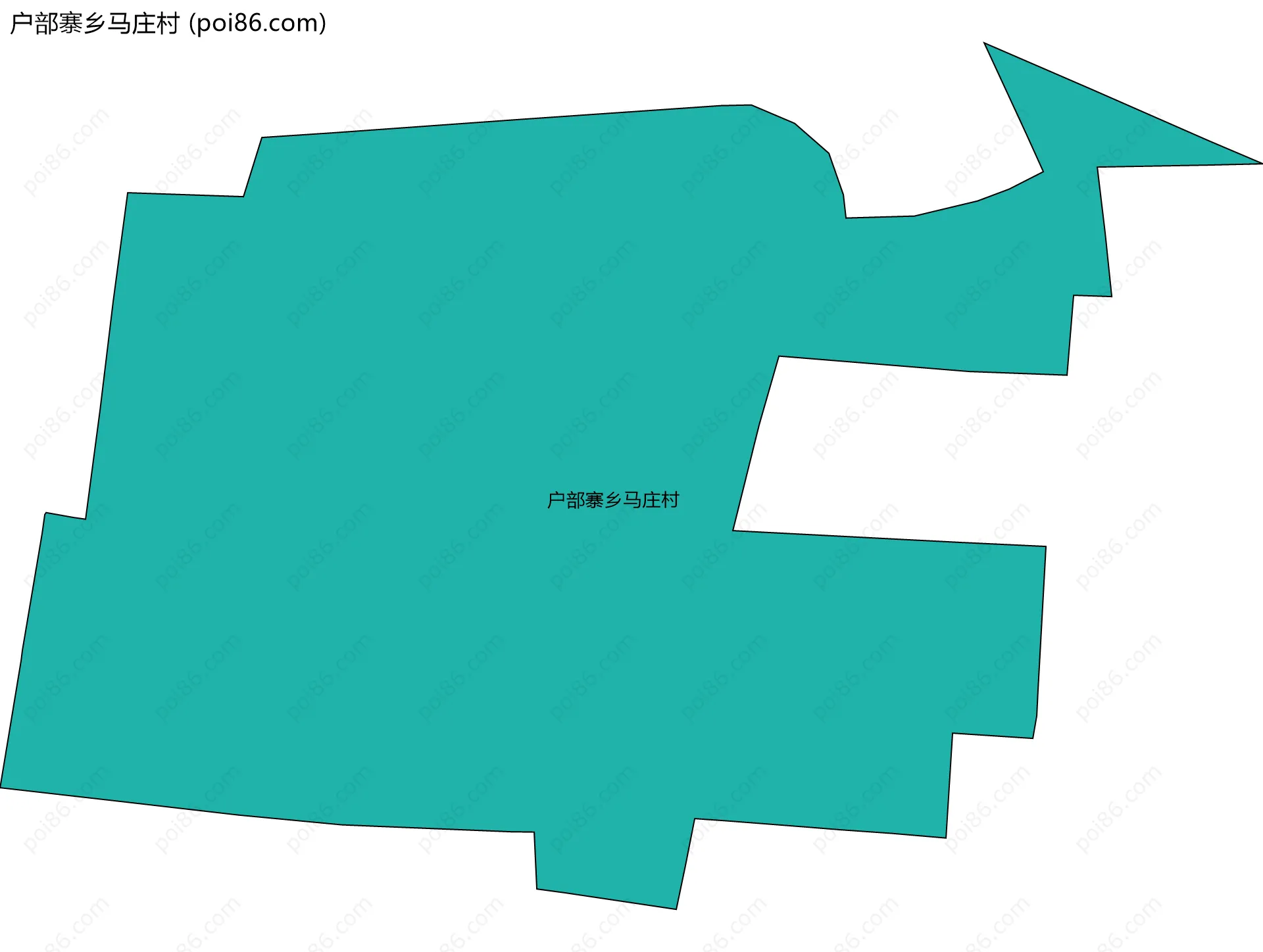 户部寨乡马庄村边界地图