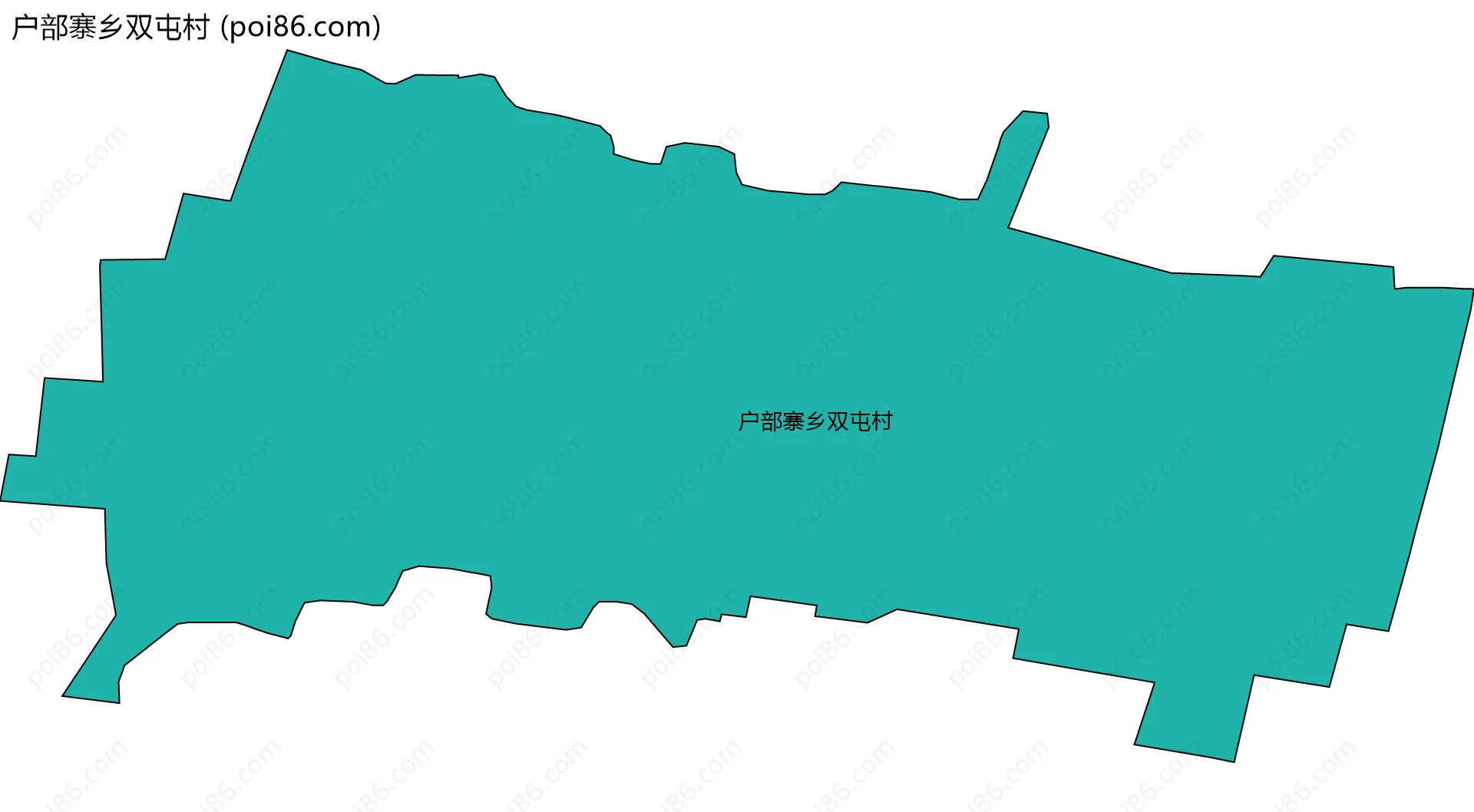 户部寨乡双屯村边界地图