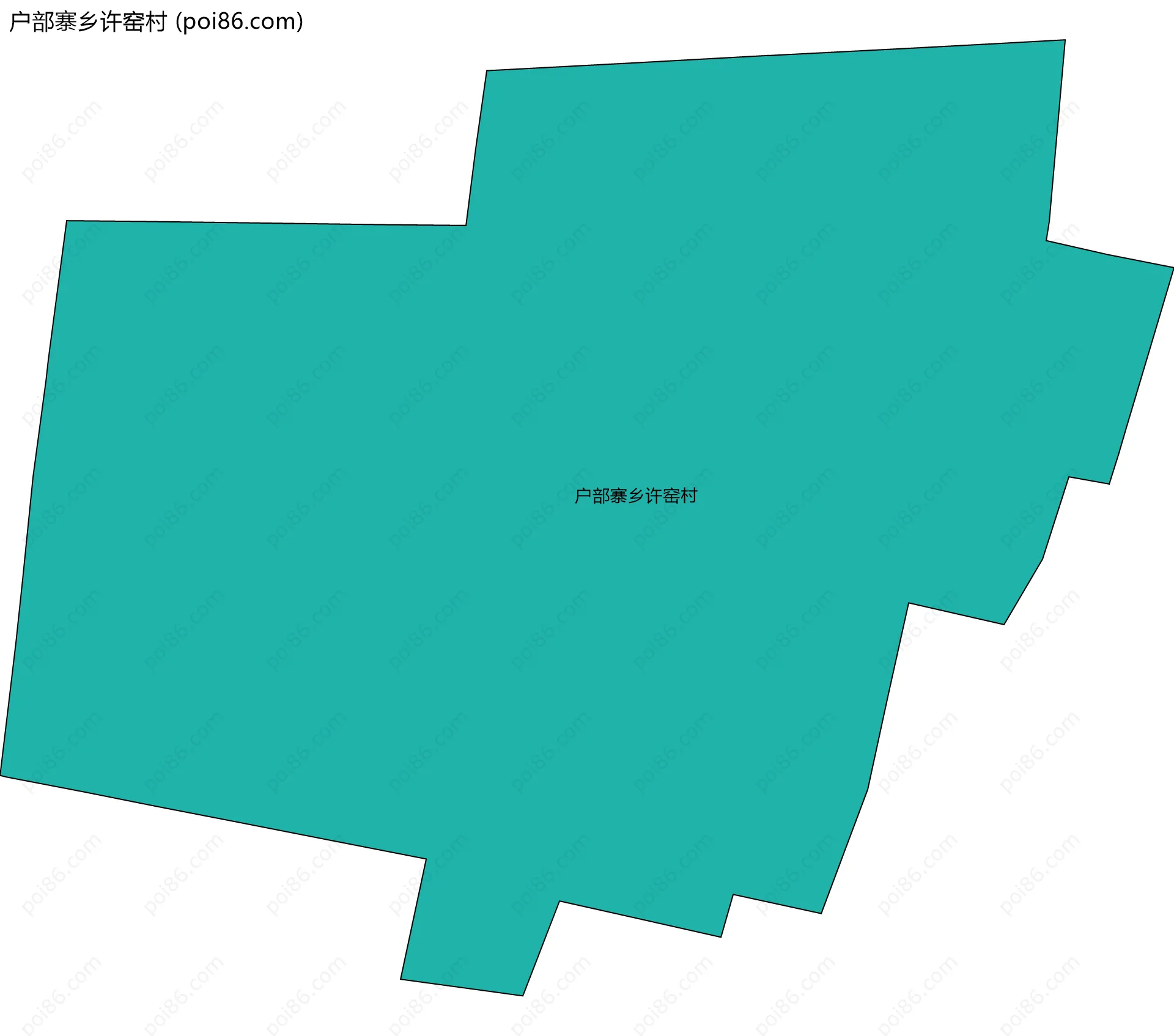 户部寨乡许窑村边界地图