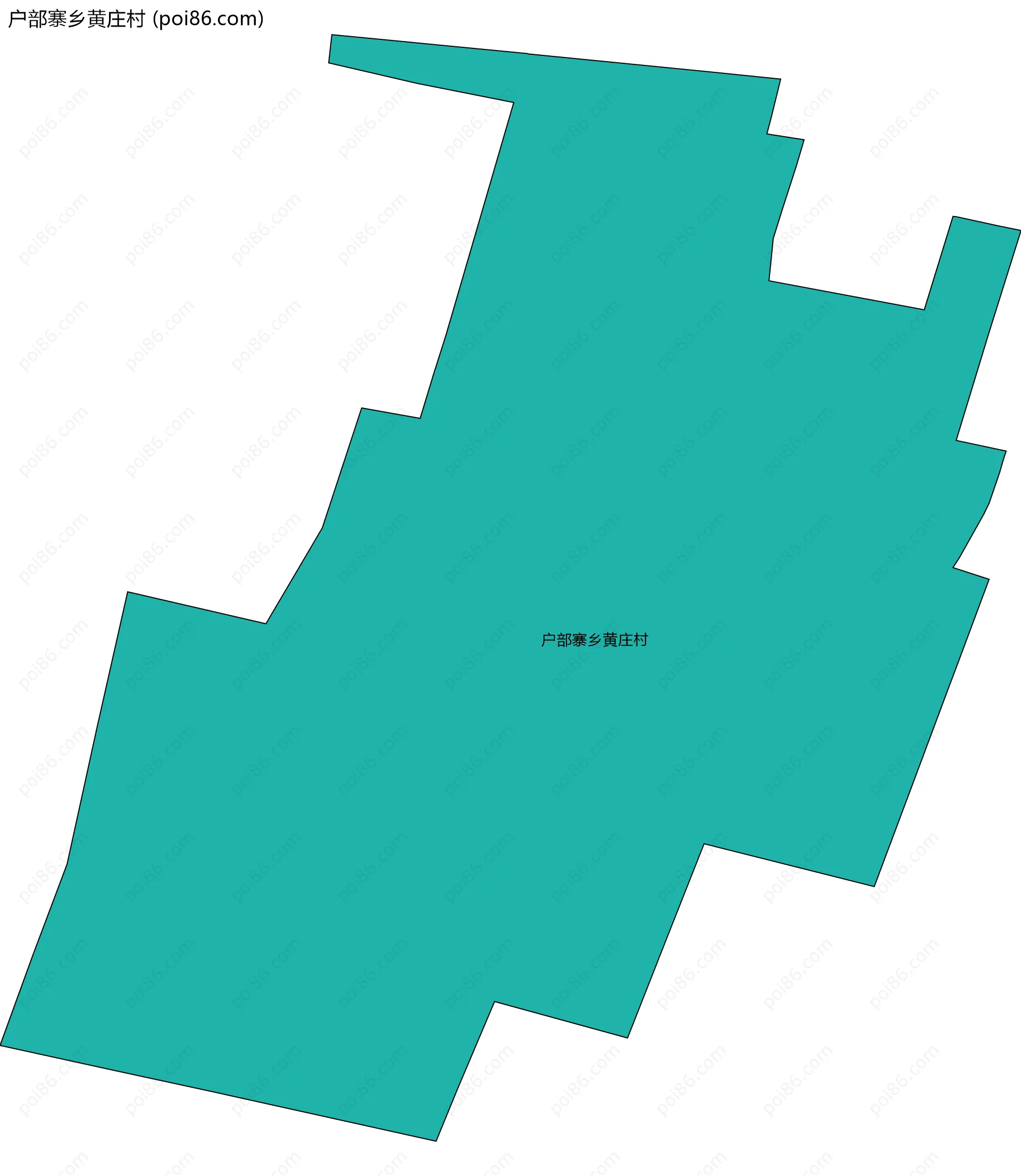 户部寨乡黄庄村边界地图