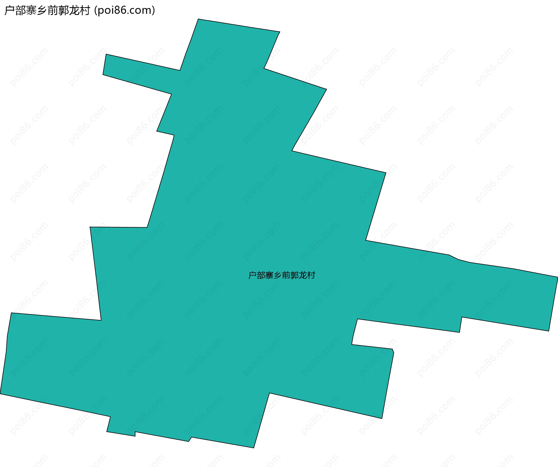 户部寨乡前郭龙村边界地图