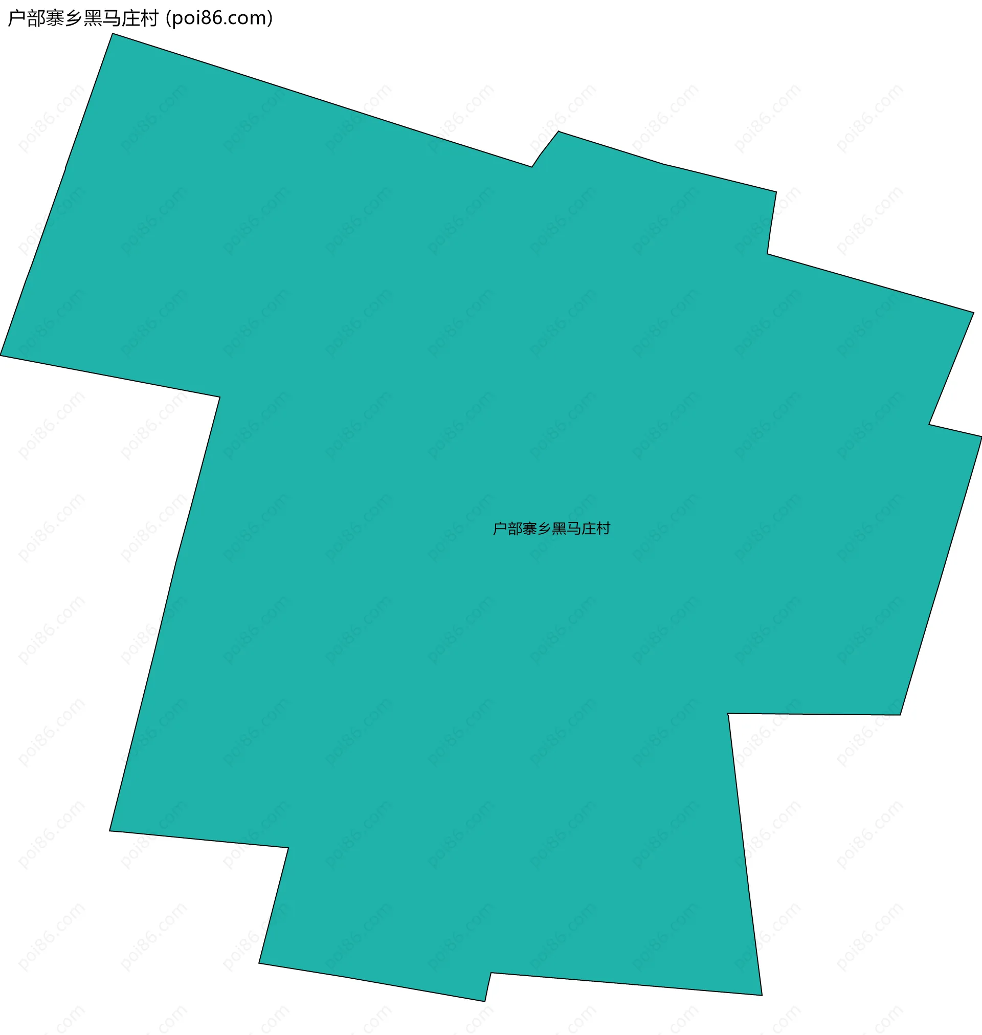户部寨乡黑马庄村边界地图