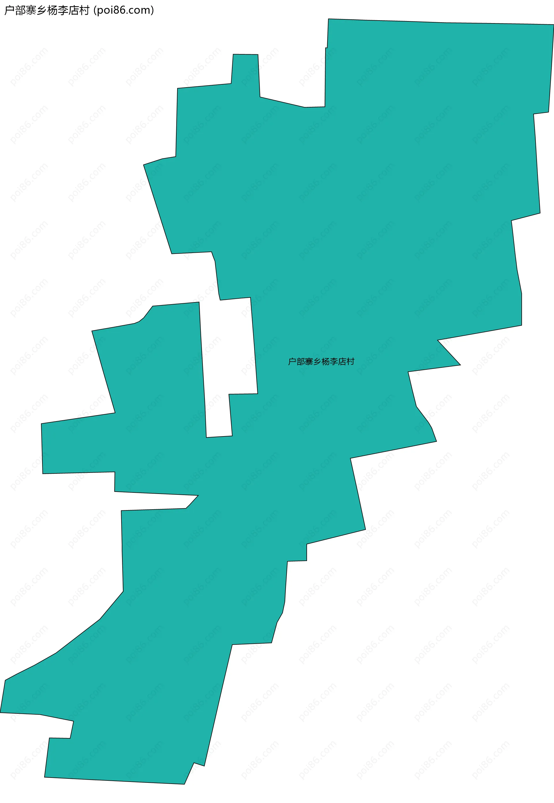 户部寨乡杨李店村边界地图