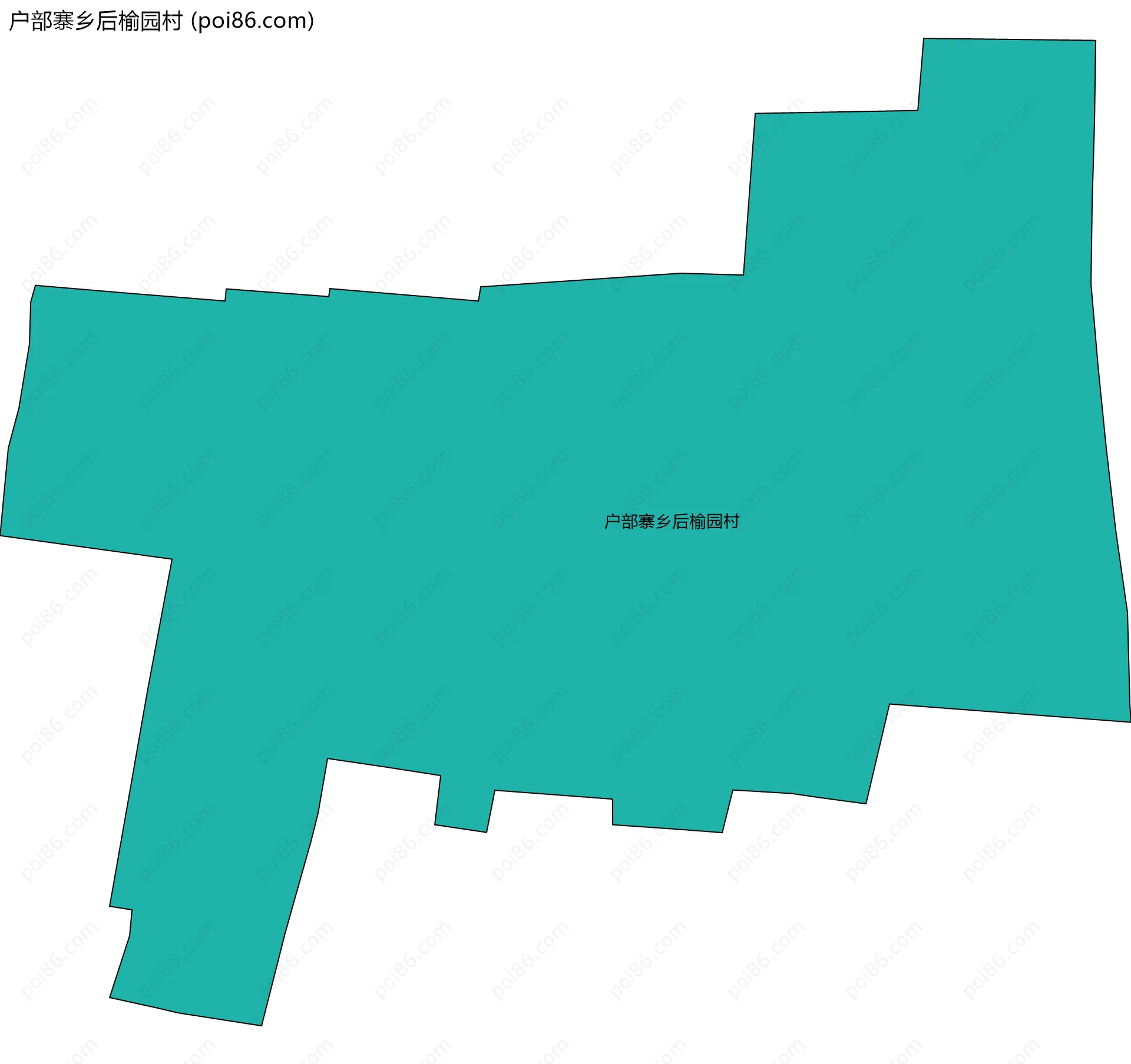 户部寨乡后榆园村边界地图