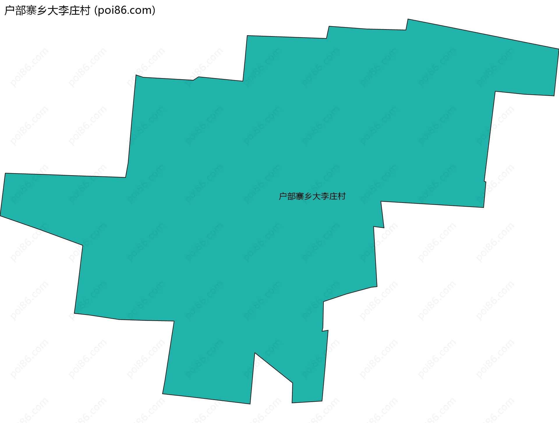 户部寨乡大李庄村边界地图