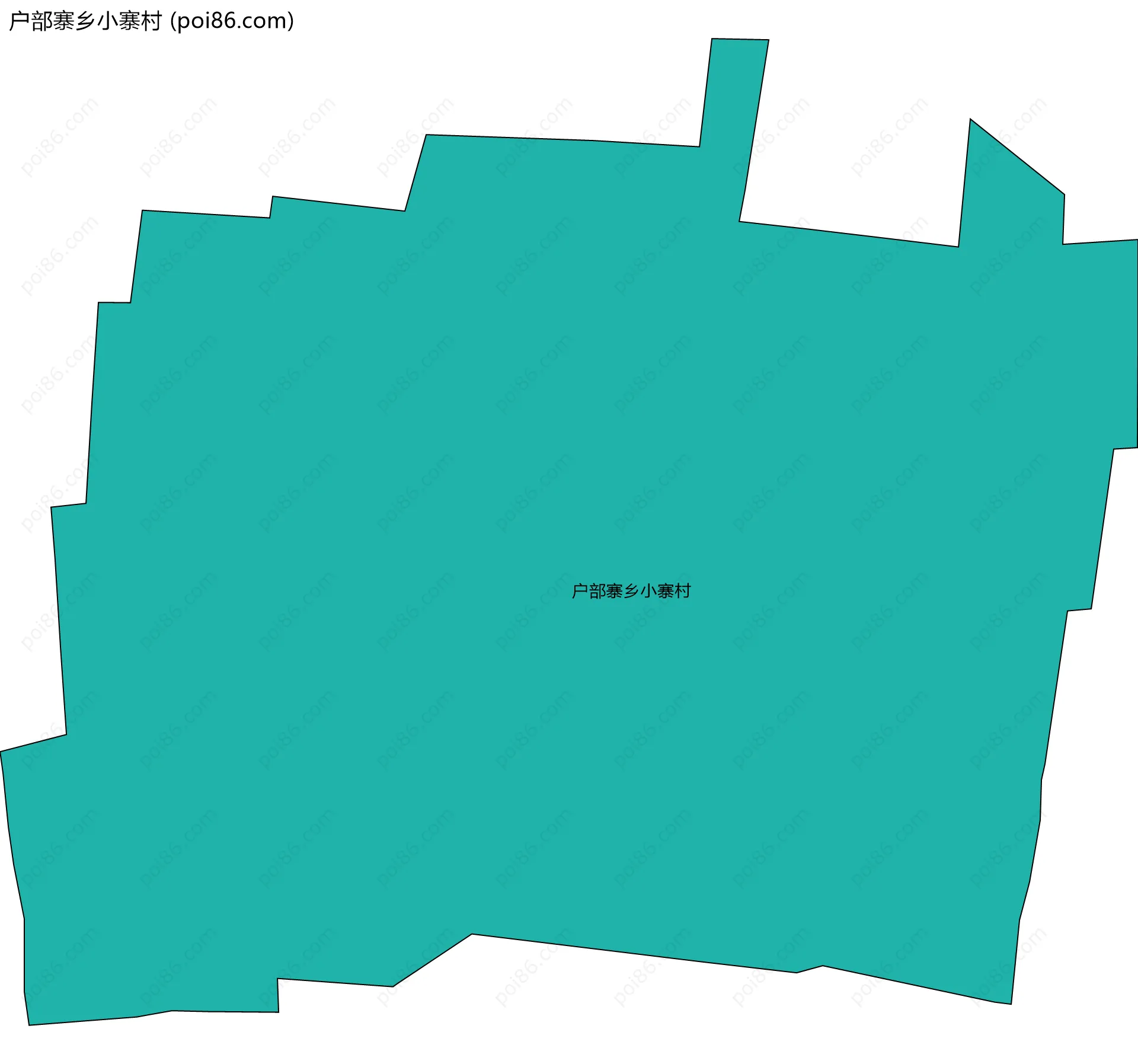 户部寨乡小寨村边界地图