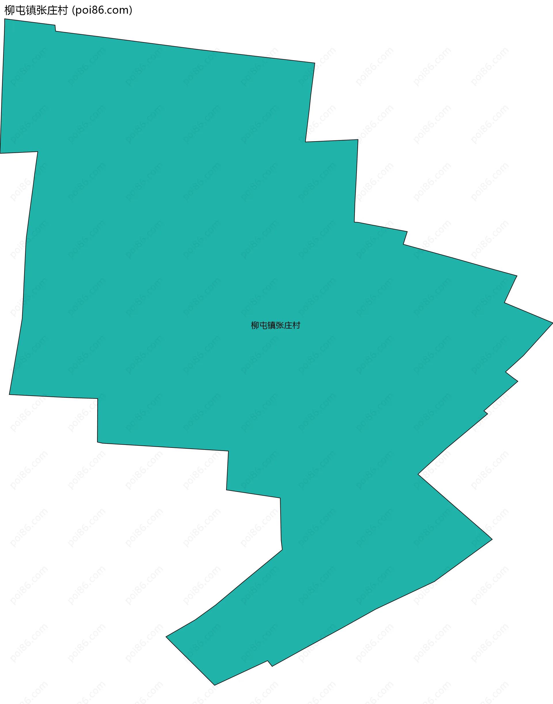 柳屯镇张庄村边界地图