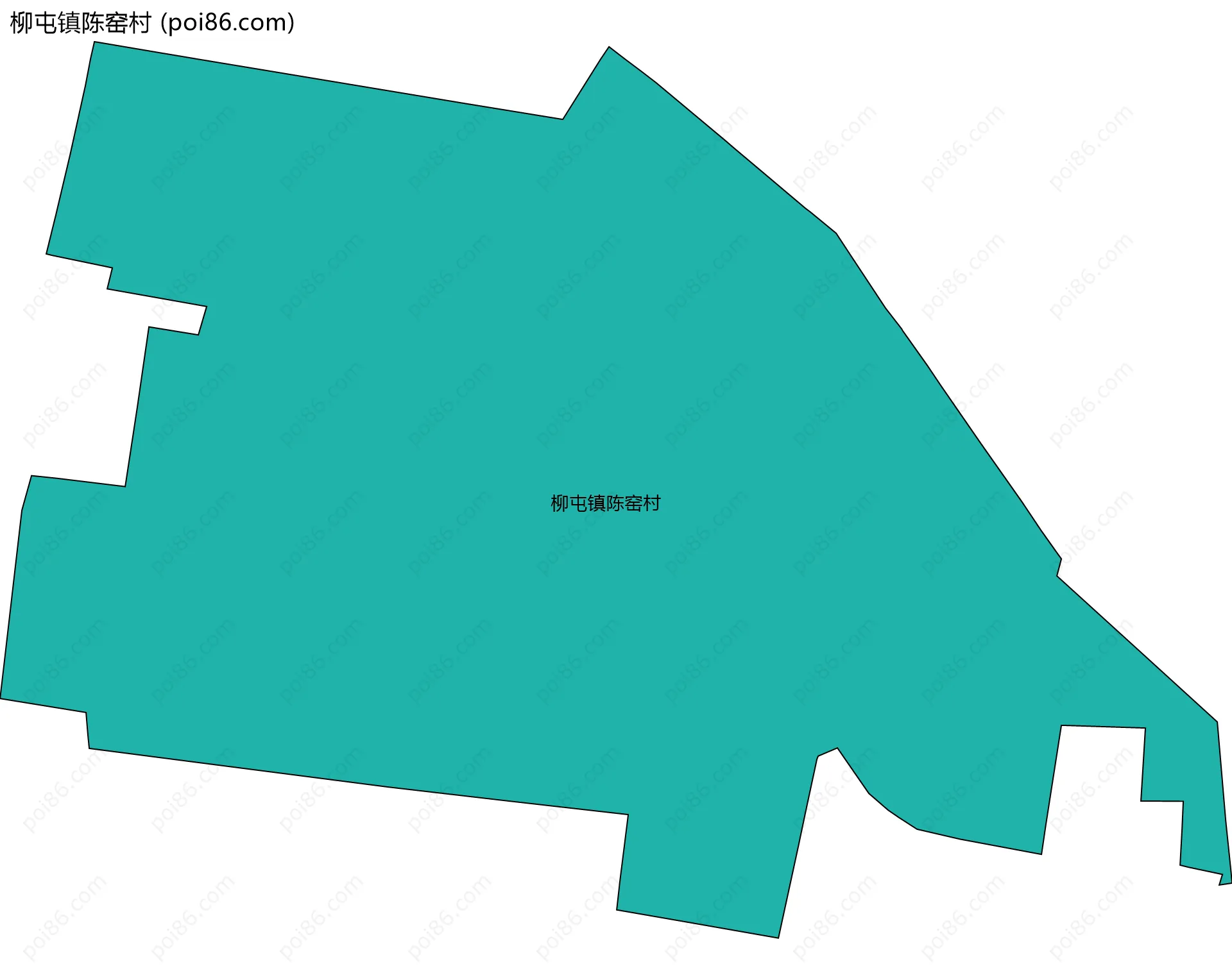 柳屯镇陈窑村边界地图
