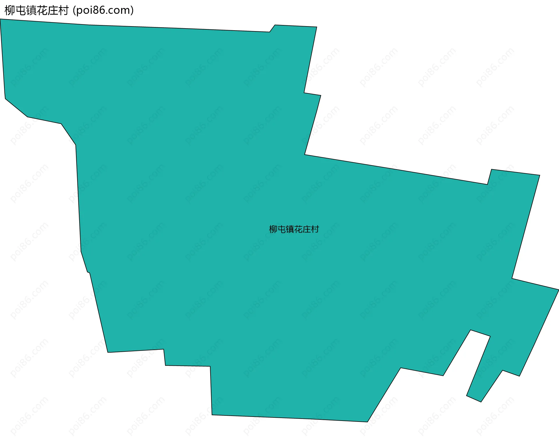 柳屯镇花庄村边界地图