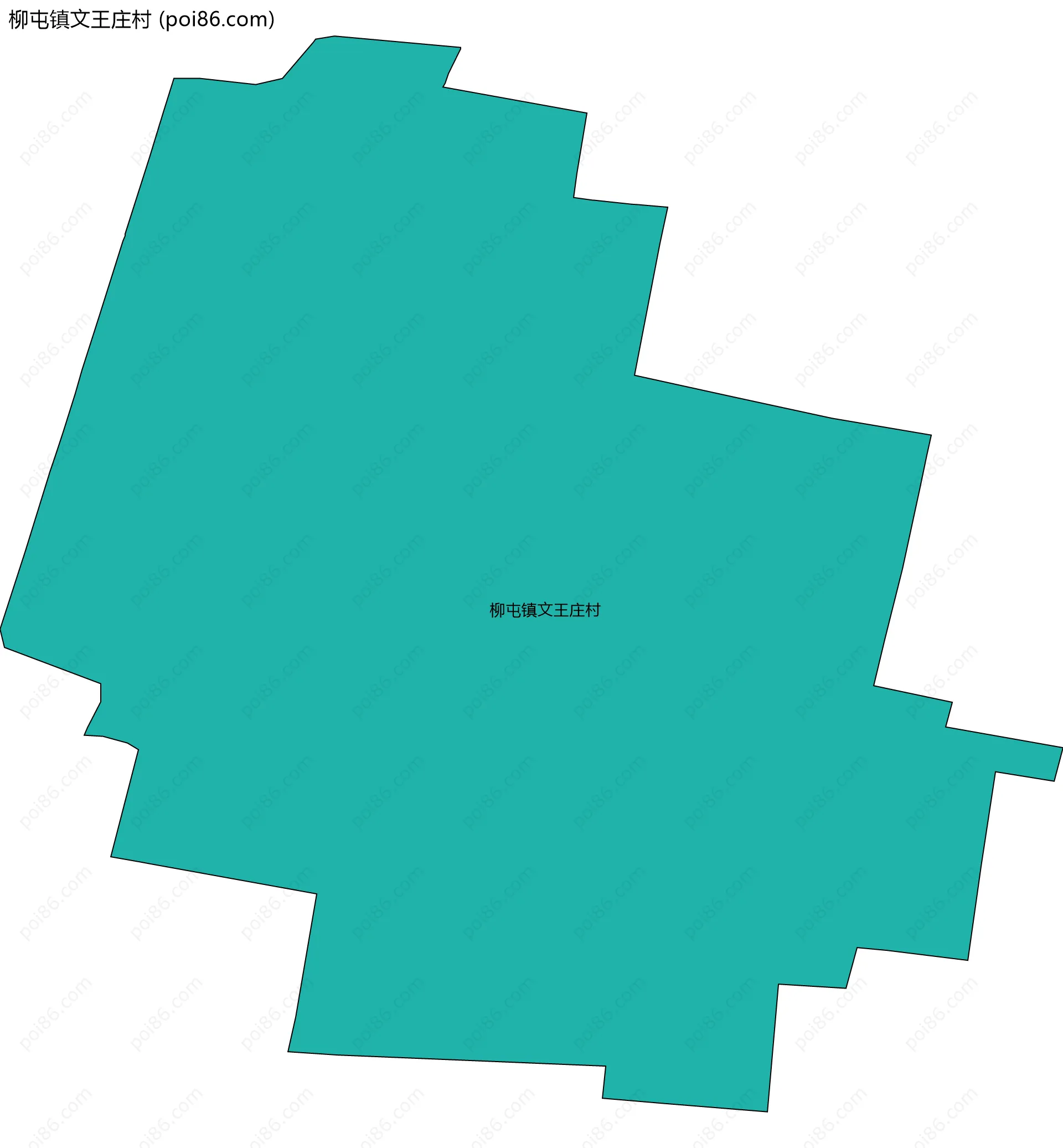 柳屯镇文王庄村边界地图