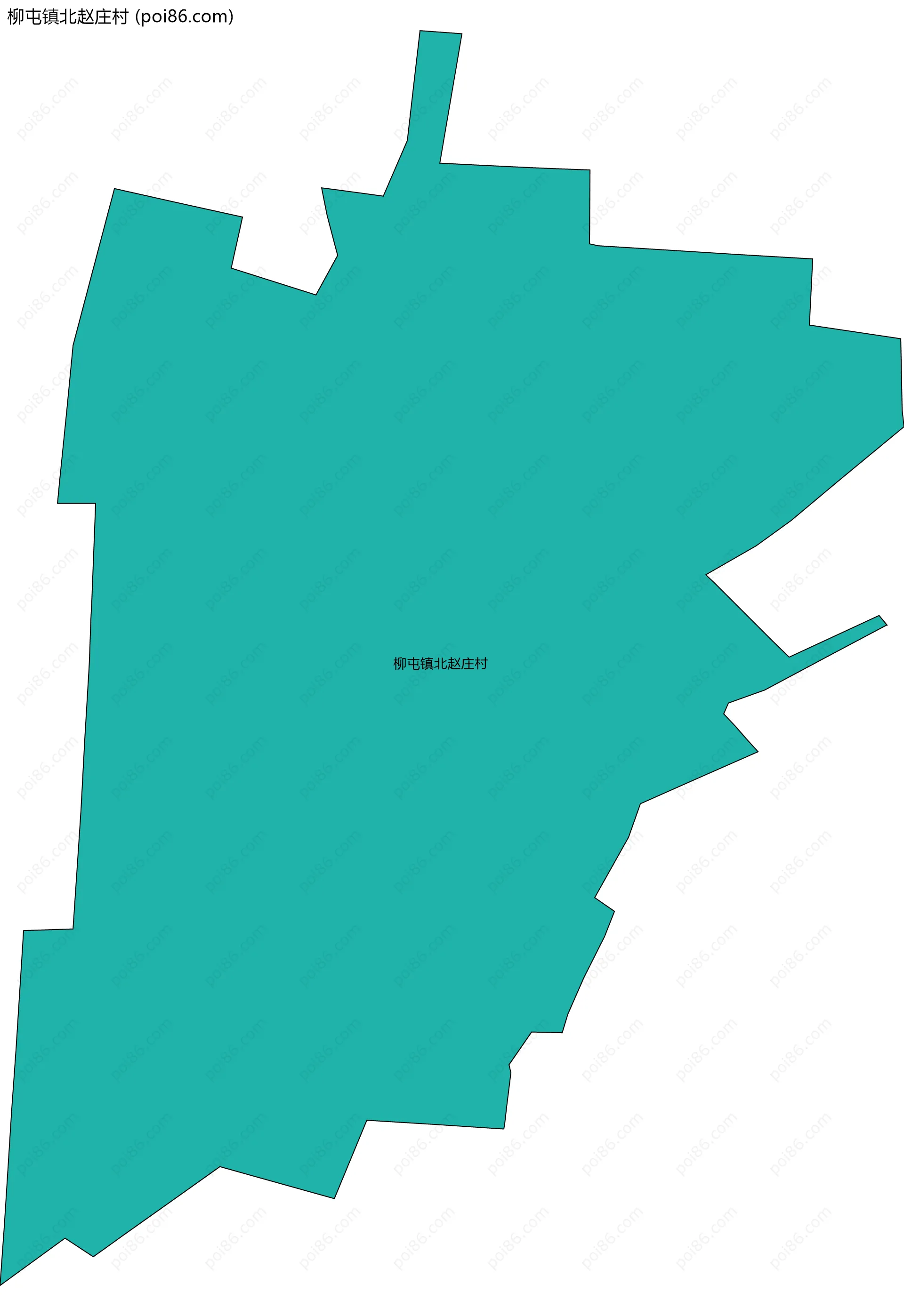 柳屯镇北赵庄村边界地图