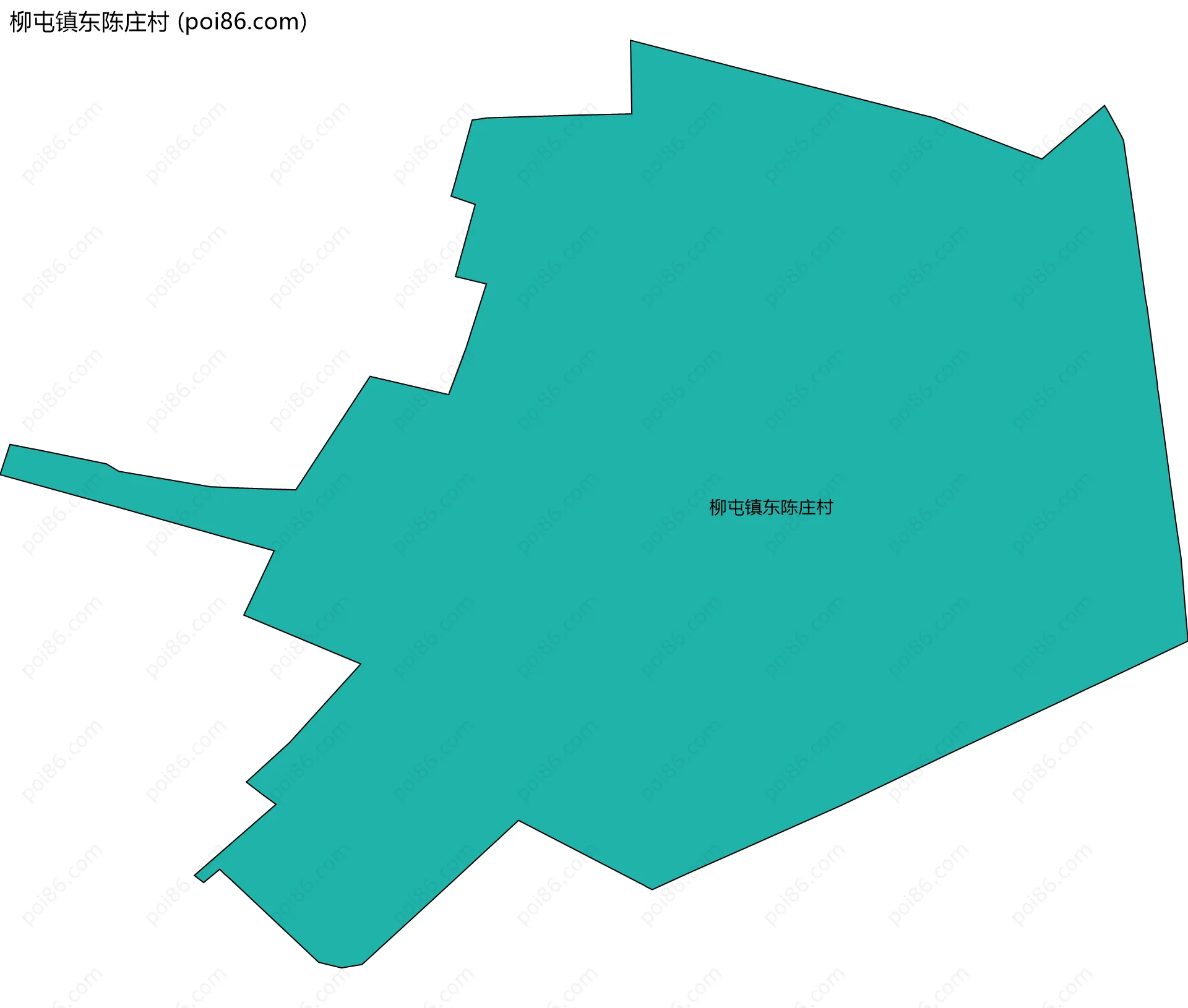 柳屯镇东陈庄村边界地图