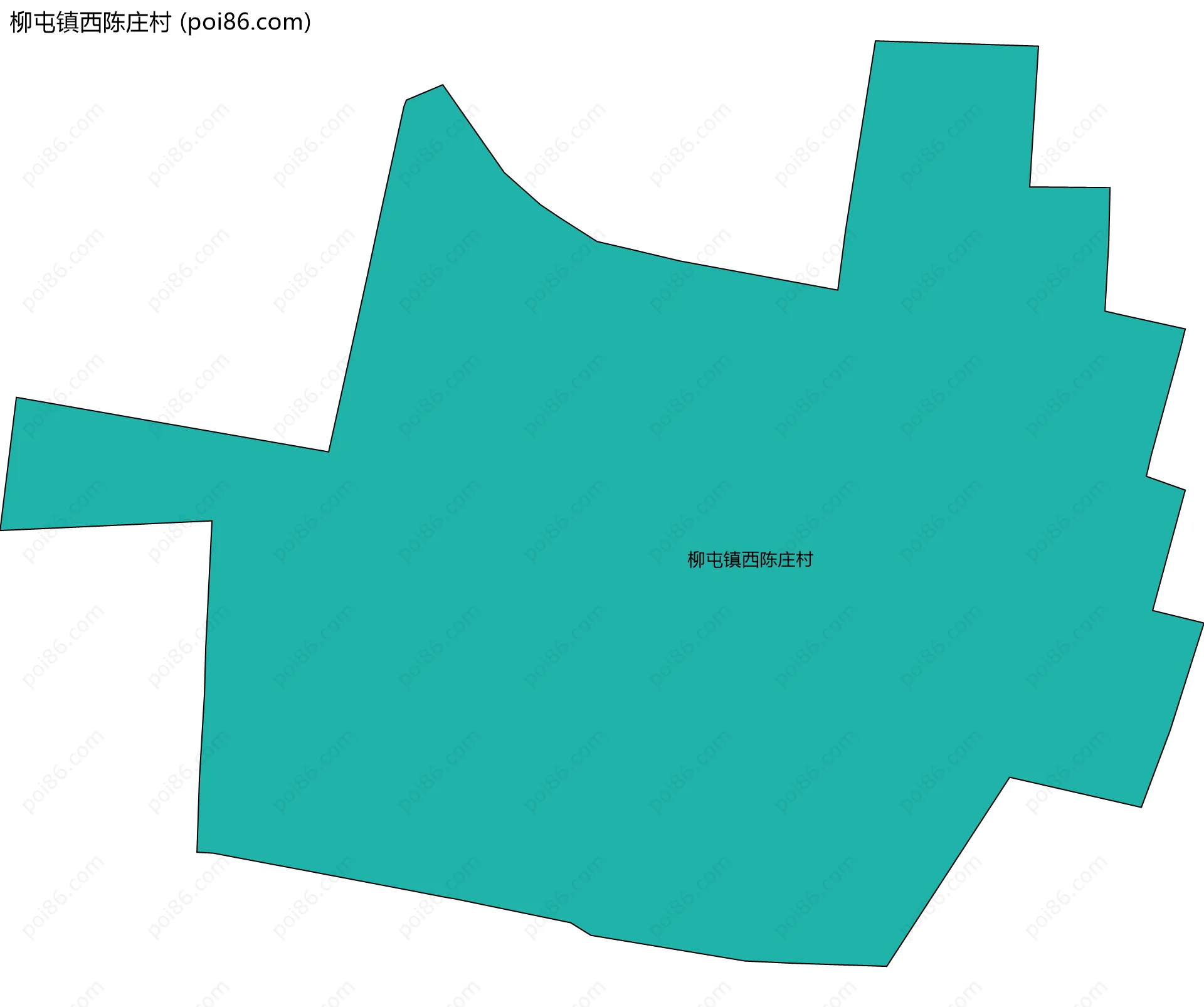 柳屯镇西陈庄村边界地图