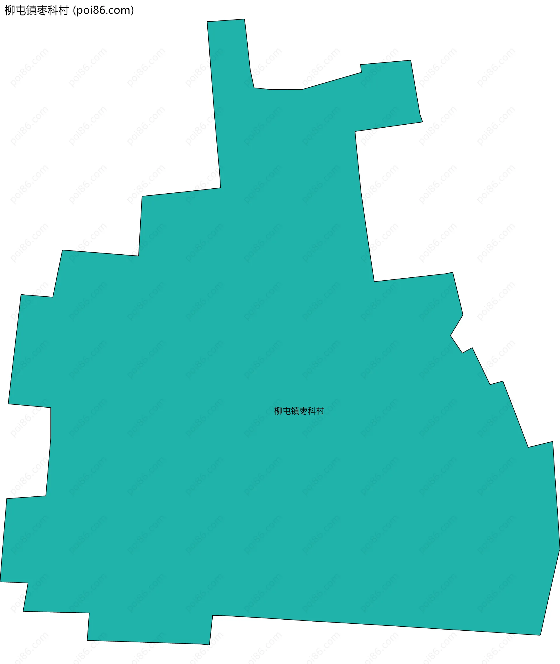 柳屯镇枣科村边界地图