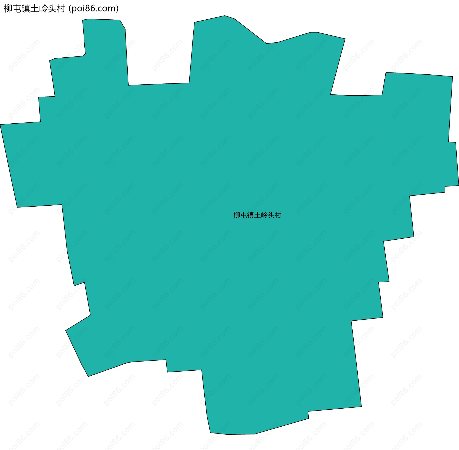 柳屯镇土岭头村边界地图