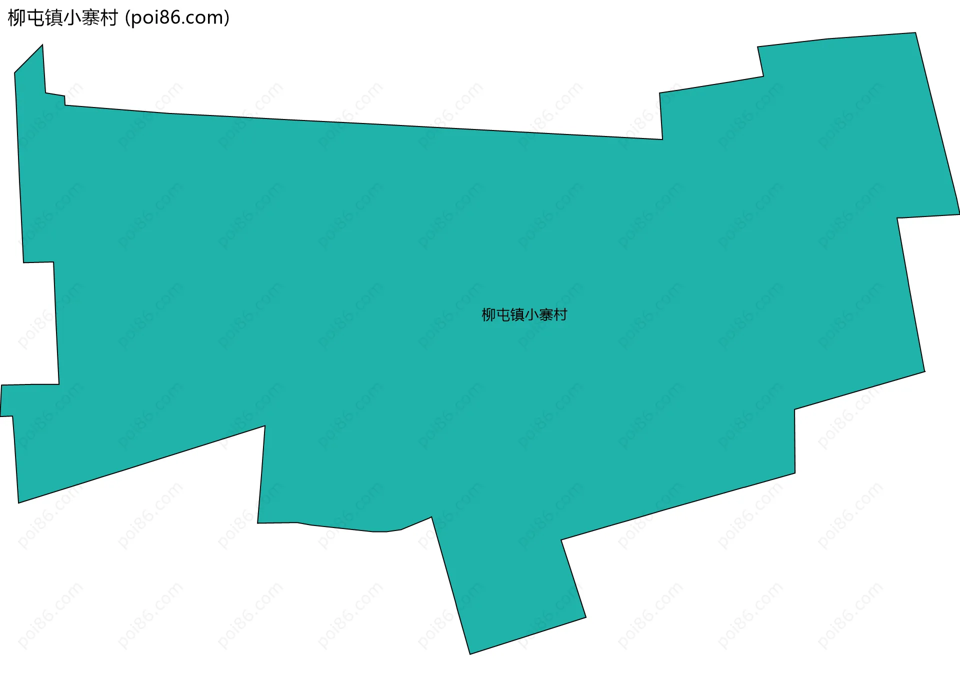 柳屯镇小寨村边界地图