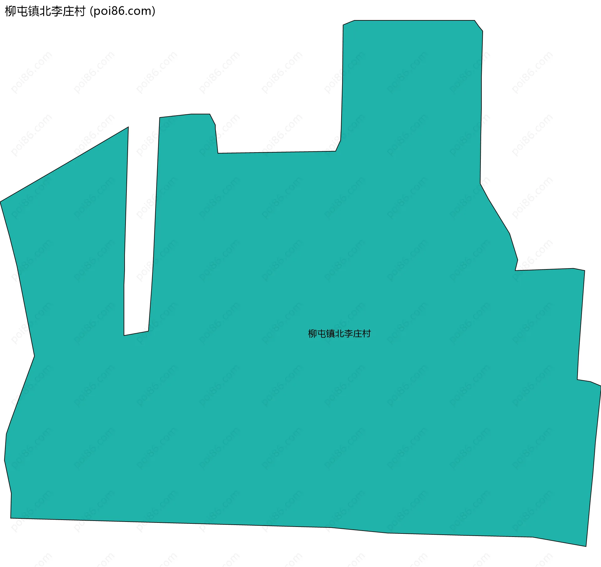 柳屯镇北李庄村边界地图
