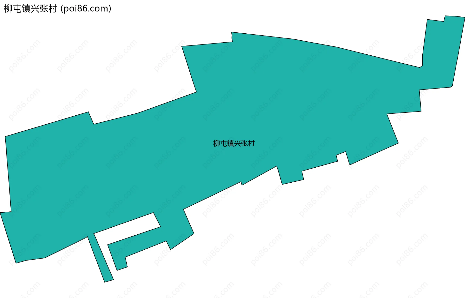 柳屯镇兴张村边界地图