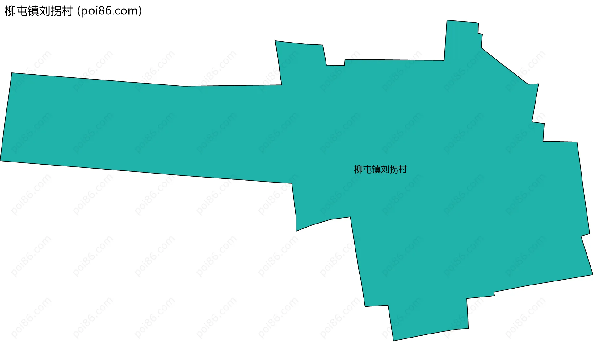 柳屯镇刘拐村边界地图