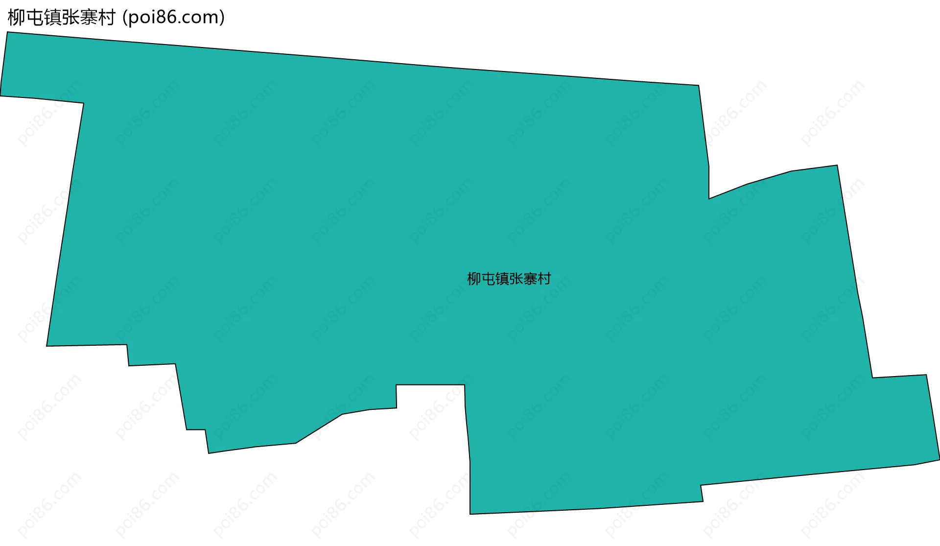 柳屯镇张寨村边界地图