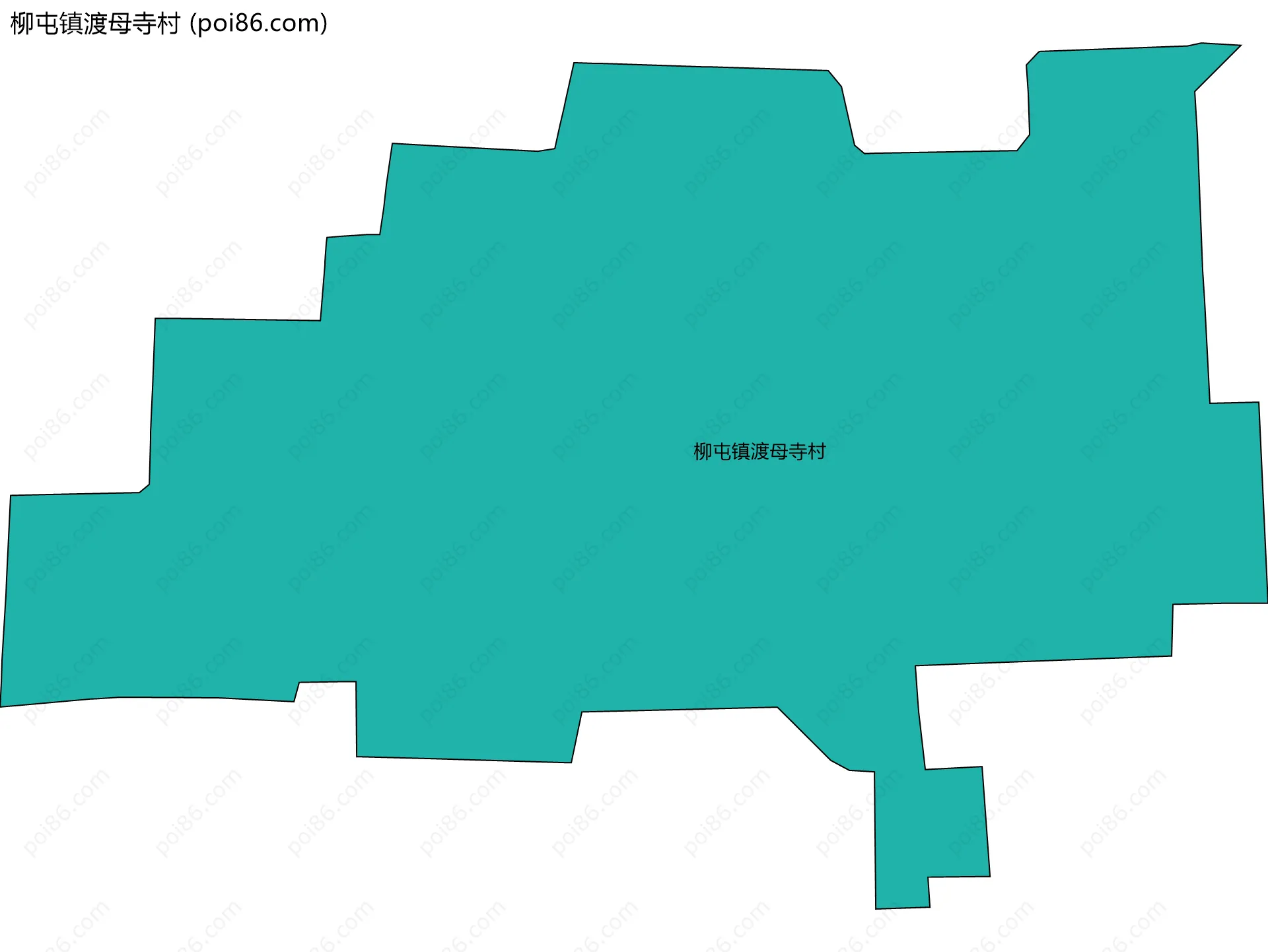柳屯镇渡母寺村边界地图