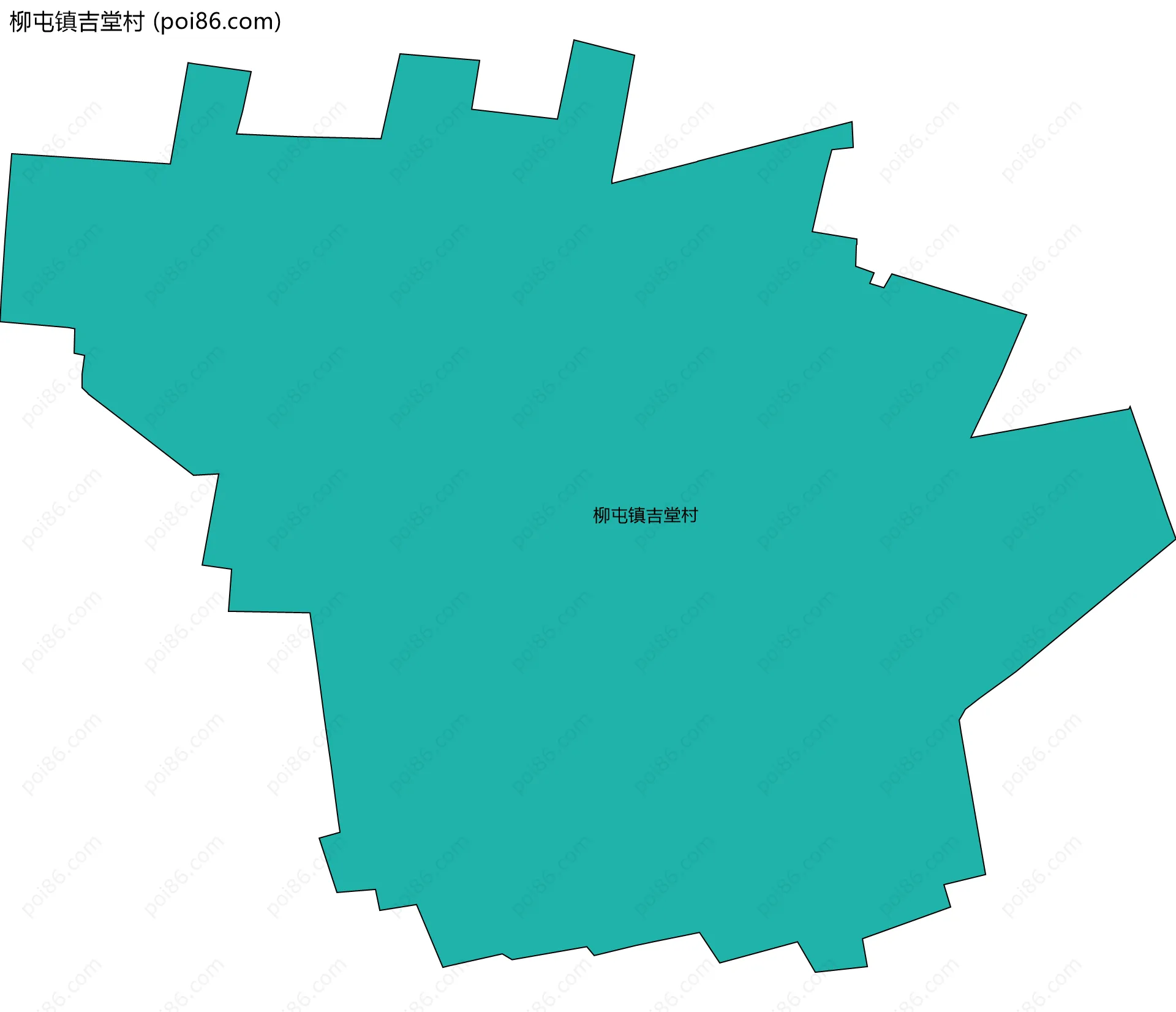 柳屯镇吉堂村边界地图