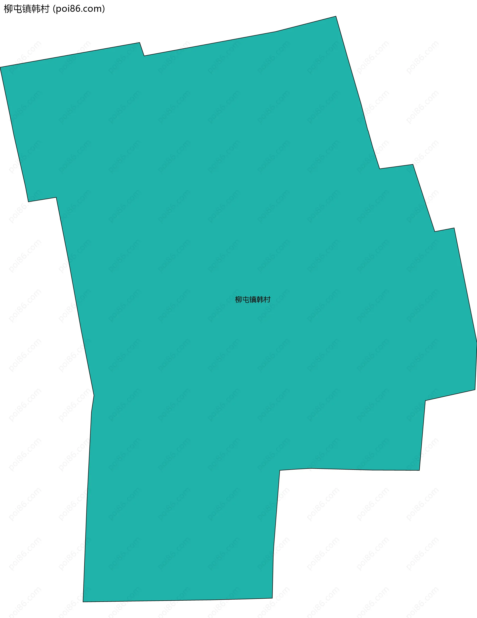 柳屯镇韩村边界地图