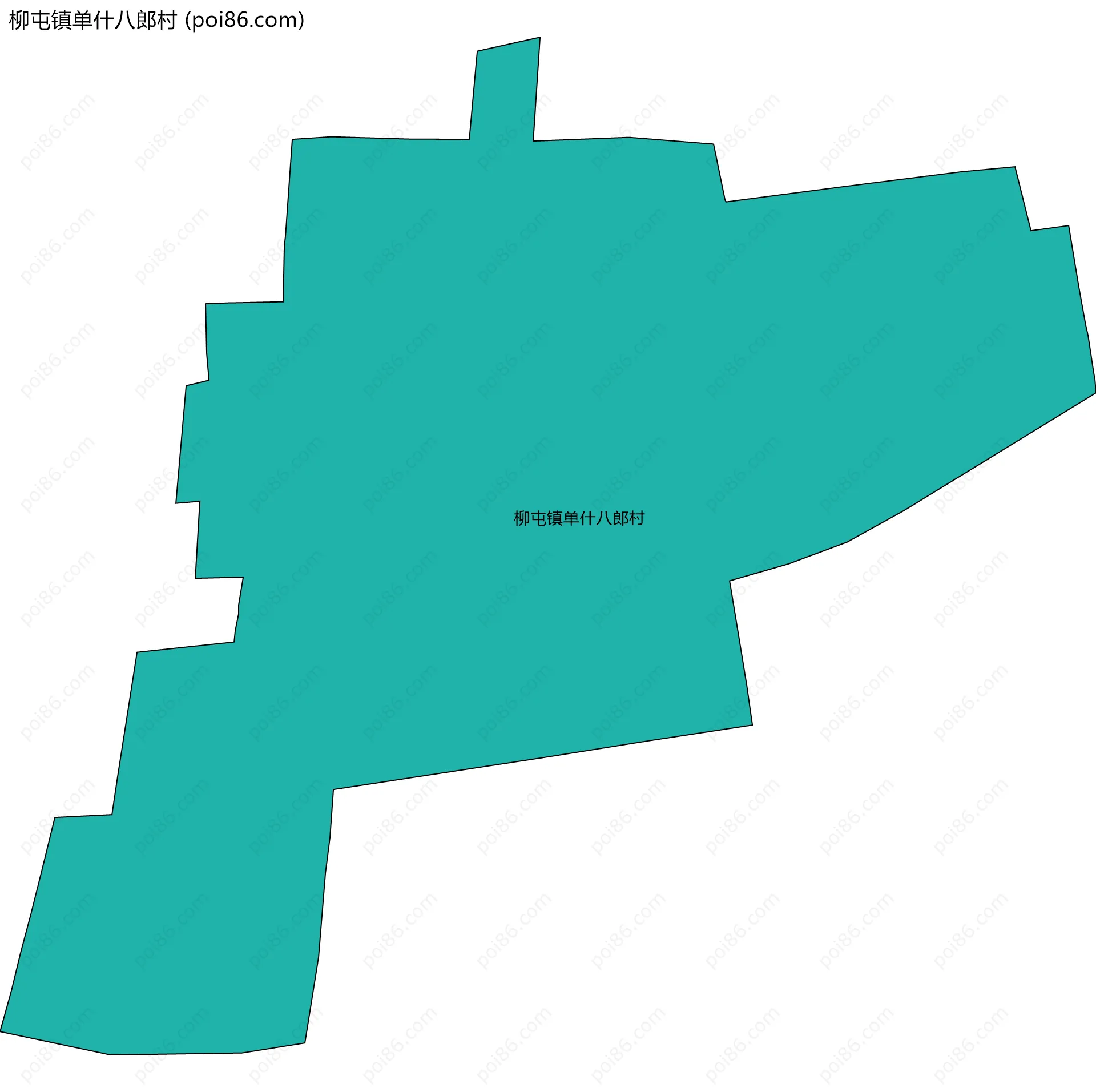 柳屯镇单什八郎村边界地图