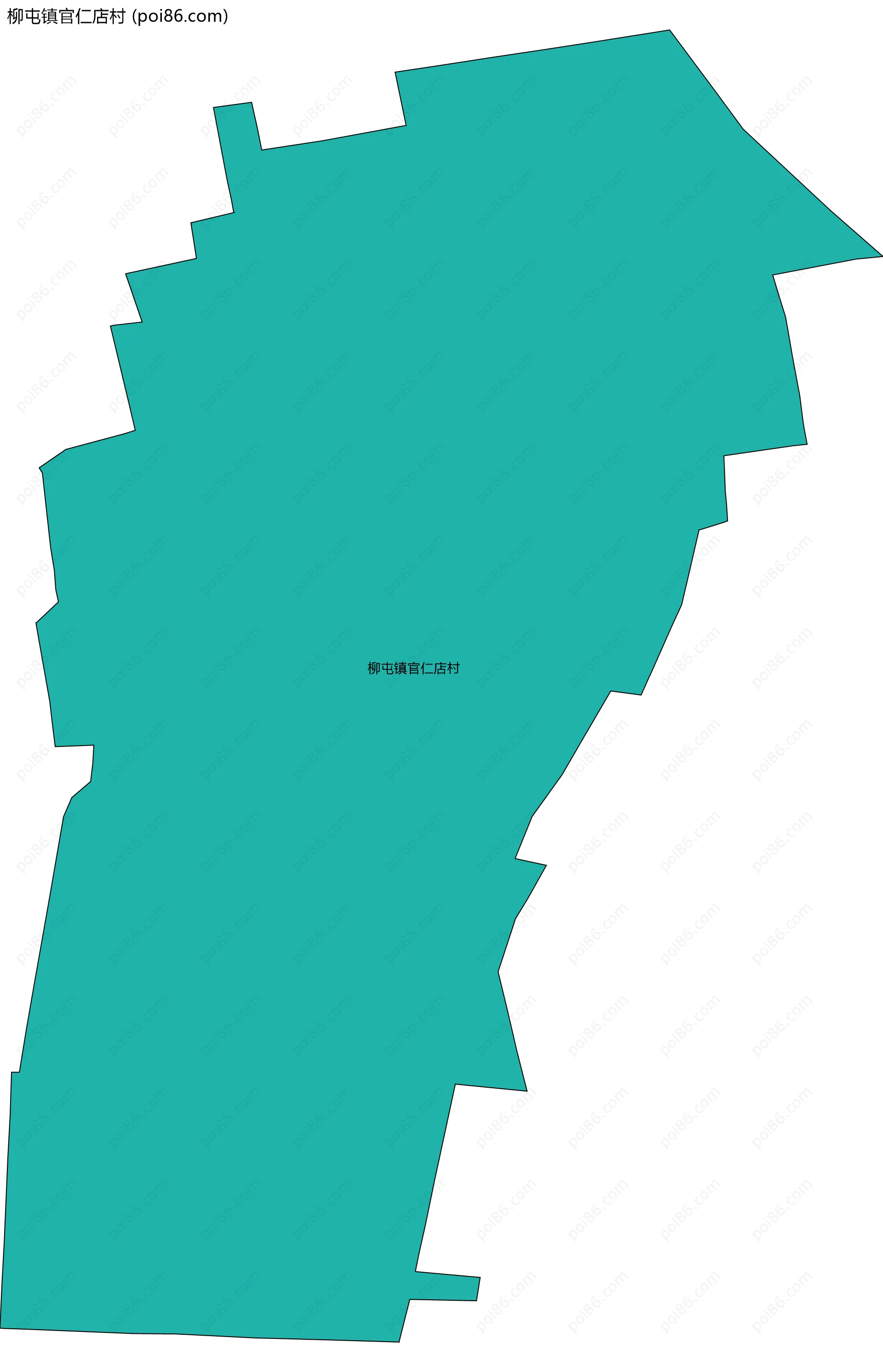 柳屯镇官仁店村边界地图
