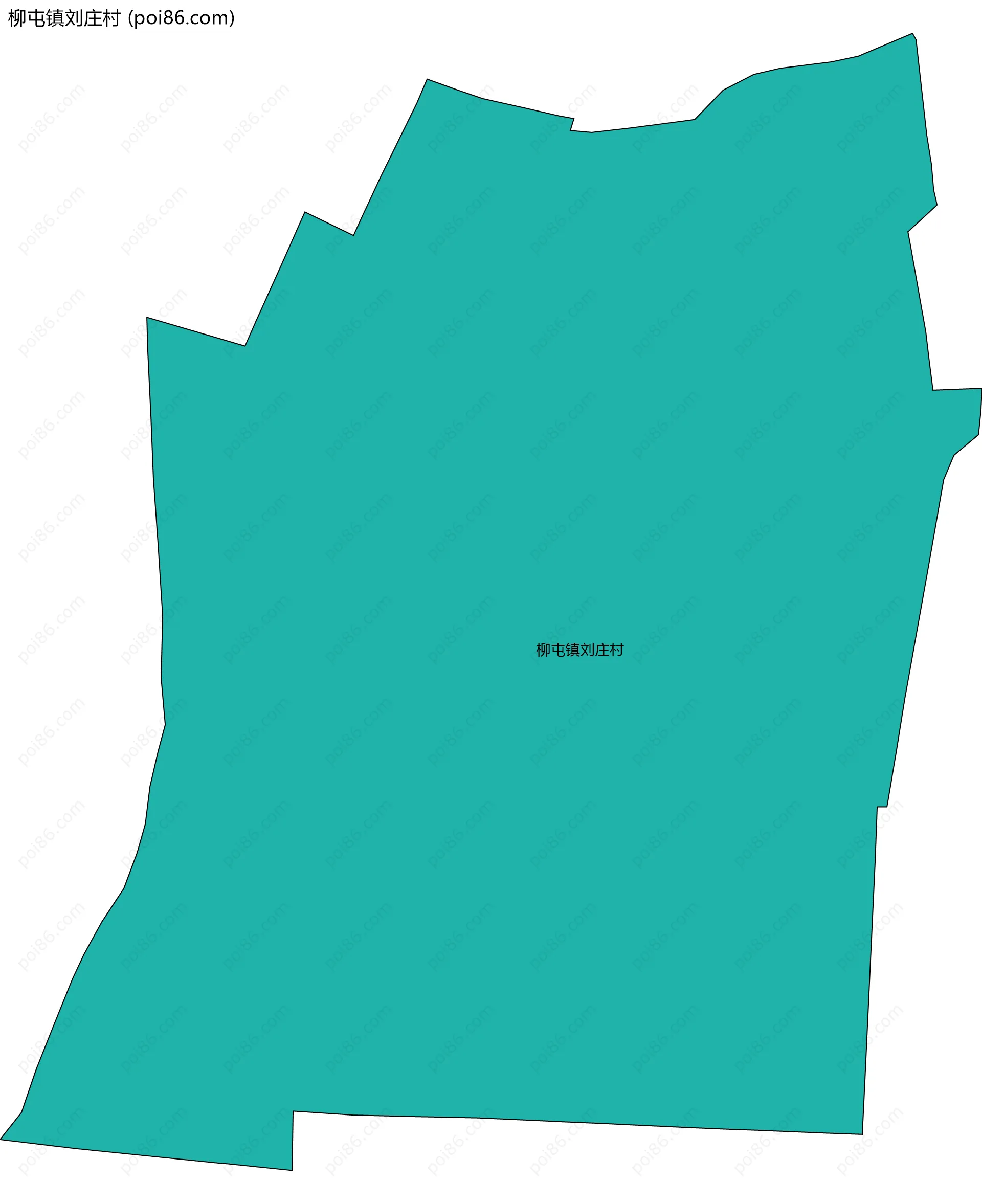 柳屯镇刘庄村边界地图