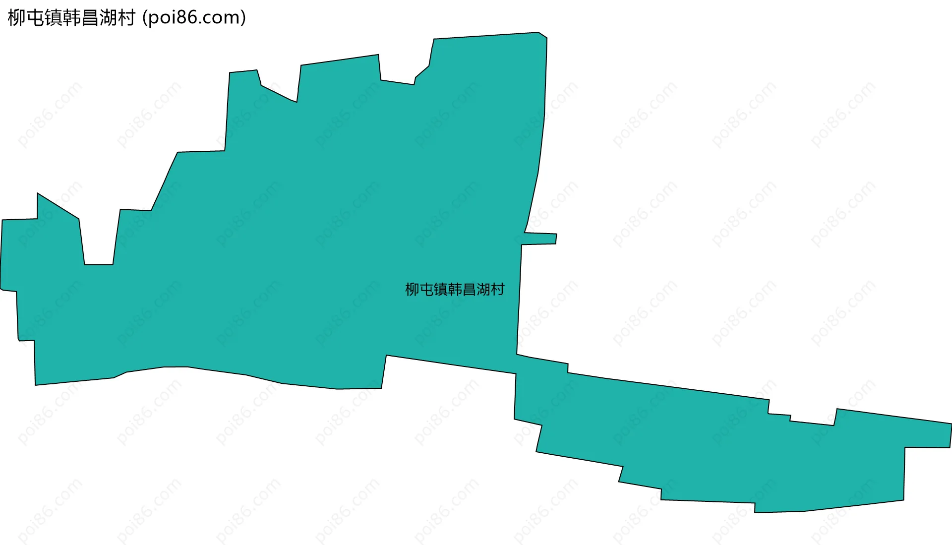 柳屯镇韩昌湖村边界地图