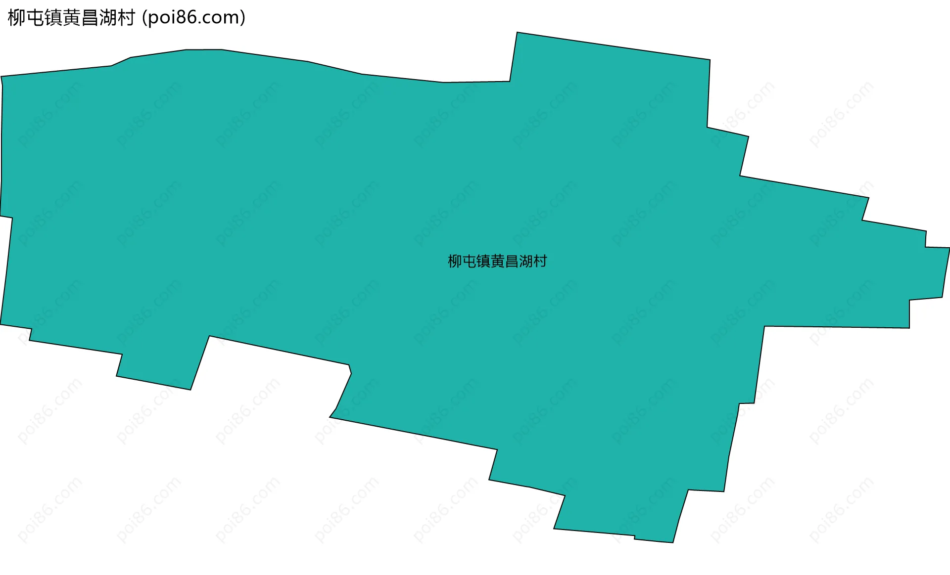 柳屯镇黄昌湖村边界地图