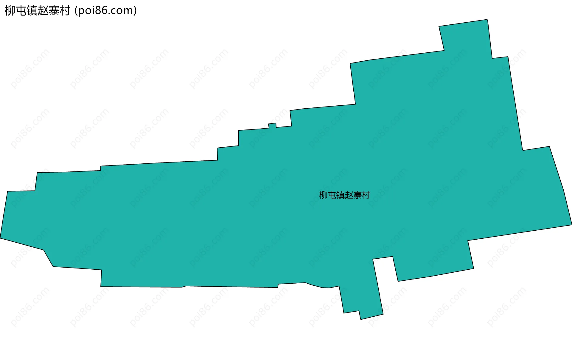 柳屯镇赵寨村边界地图