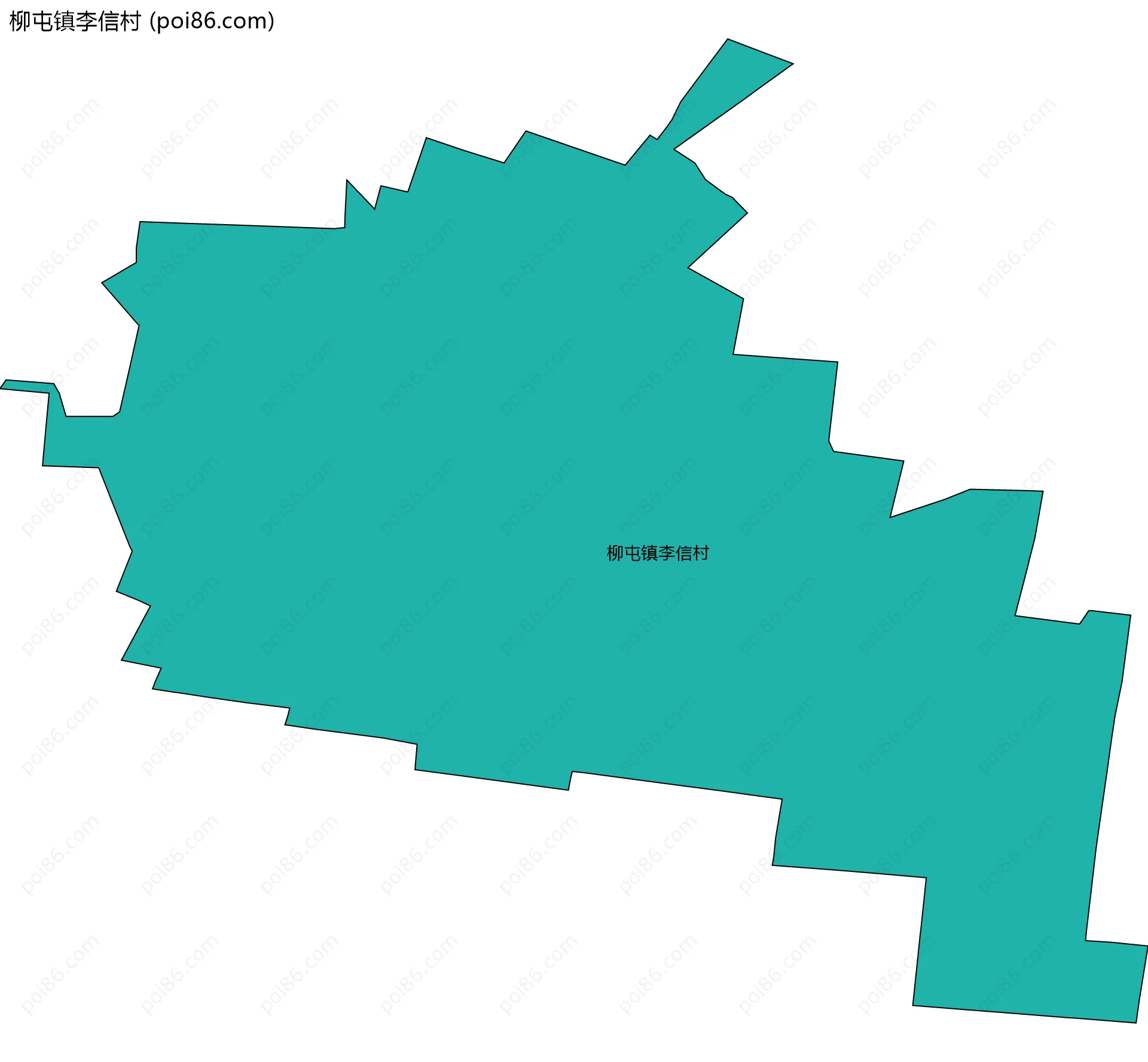 柳屯镇李信村边界地图