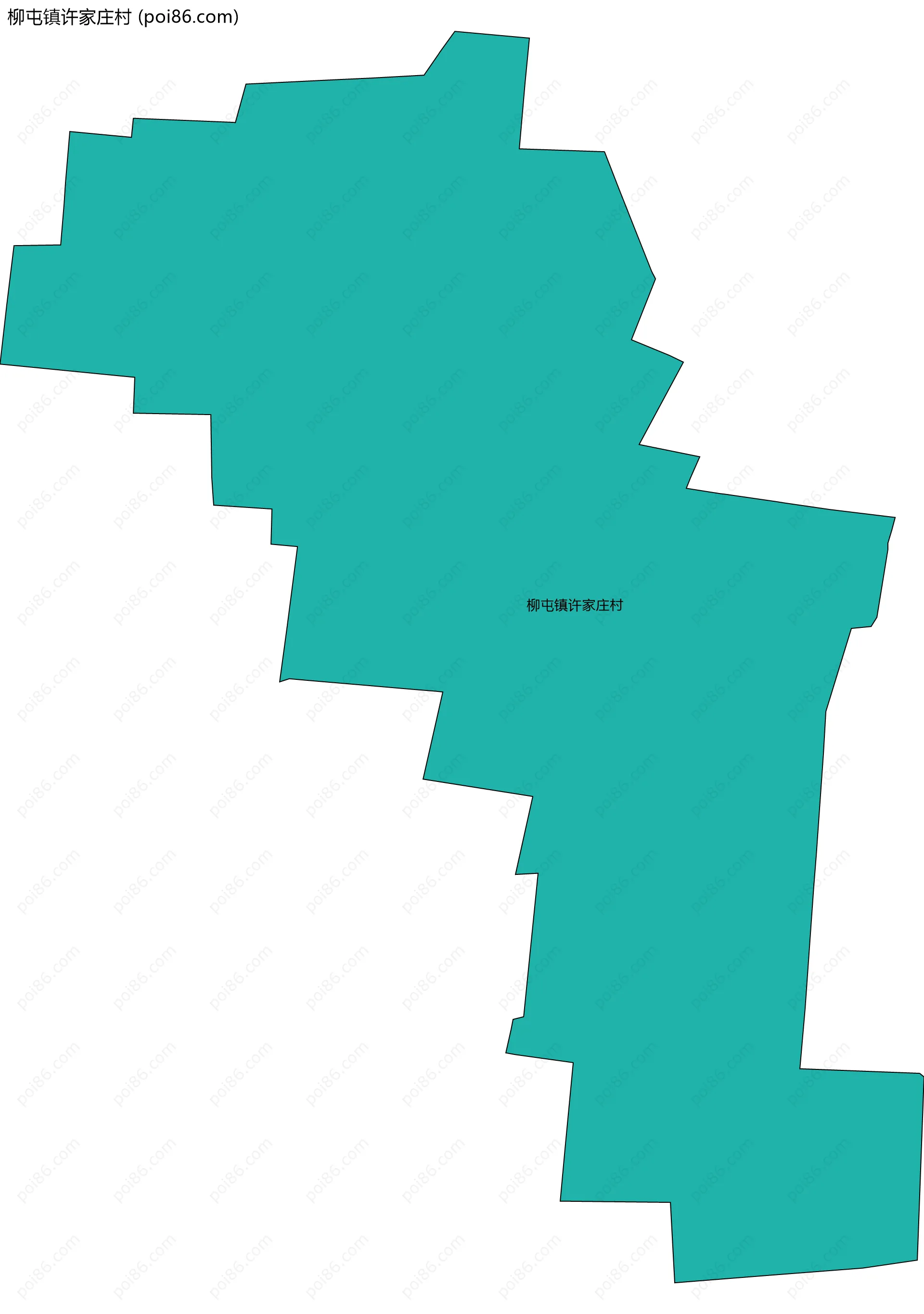 柳屯镇许家庄村边界地图