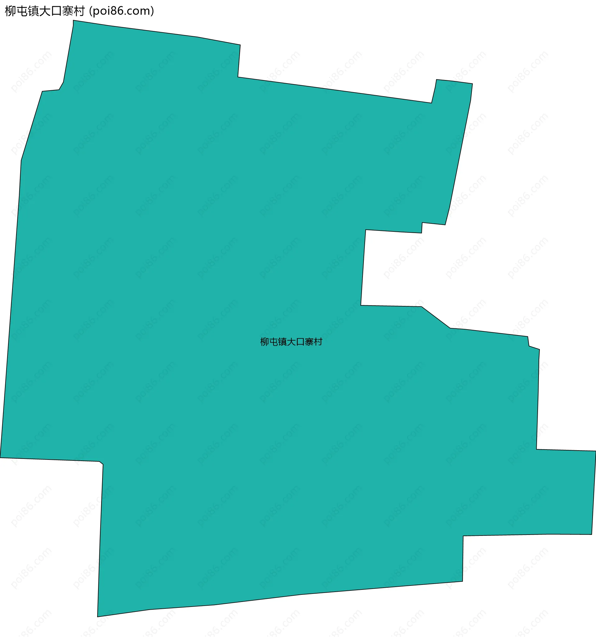 柳屯镇大口寨村边界地图