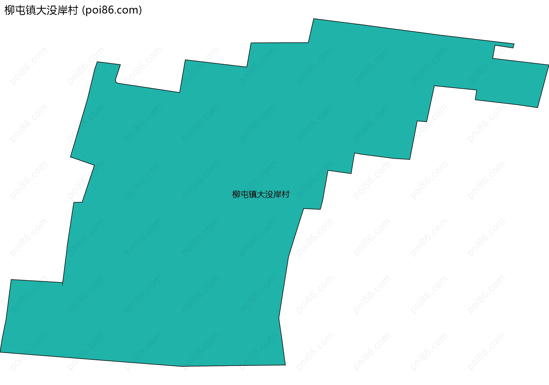 柳屯镇大没岸村边界地图