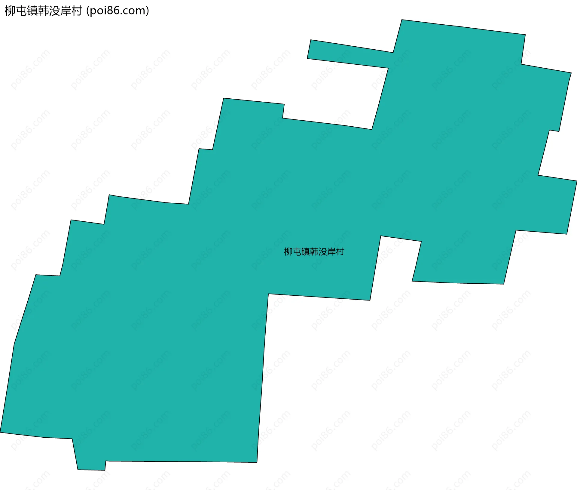 柳屯镇韩没岸村边界地图
