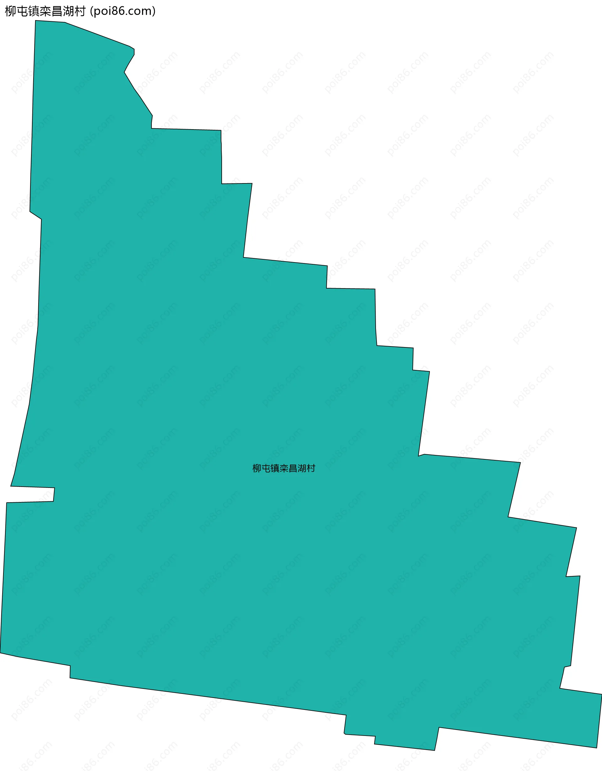 柳屯镇栾昌湖村边界地图