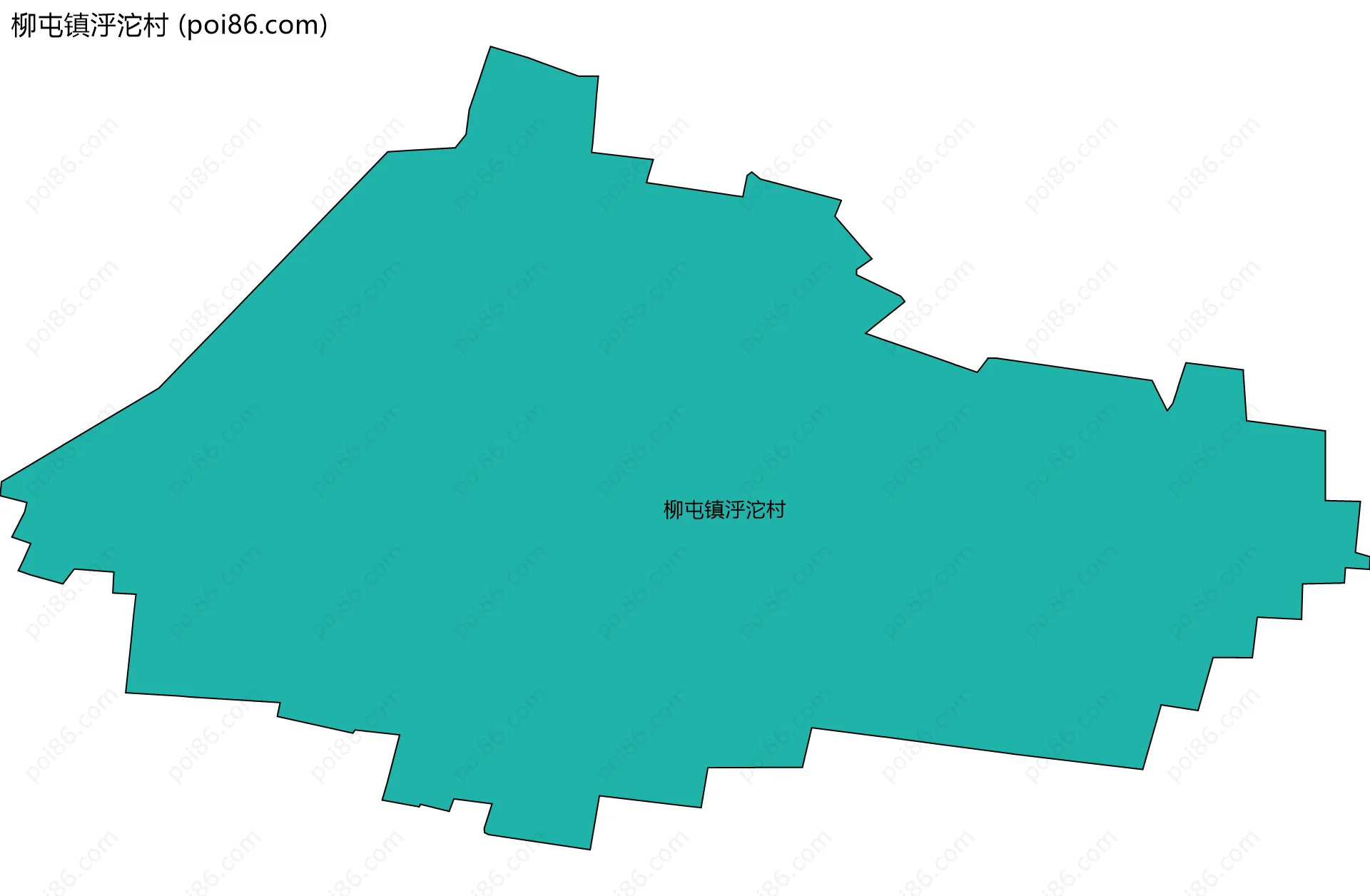 柳屯镇泘沱村边界地图